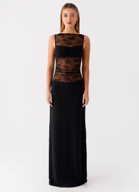 Style Moment Rose Soft Wesley Maxi Dress - Black