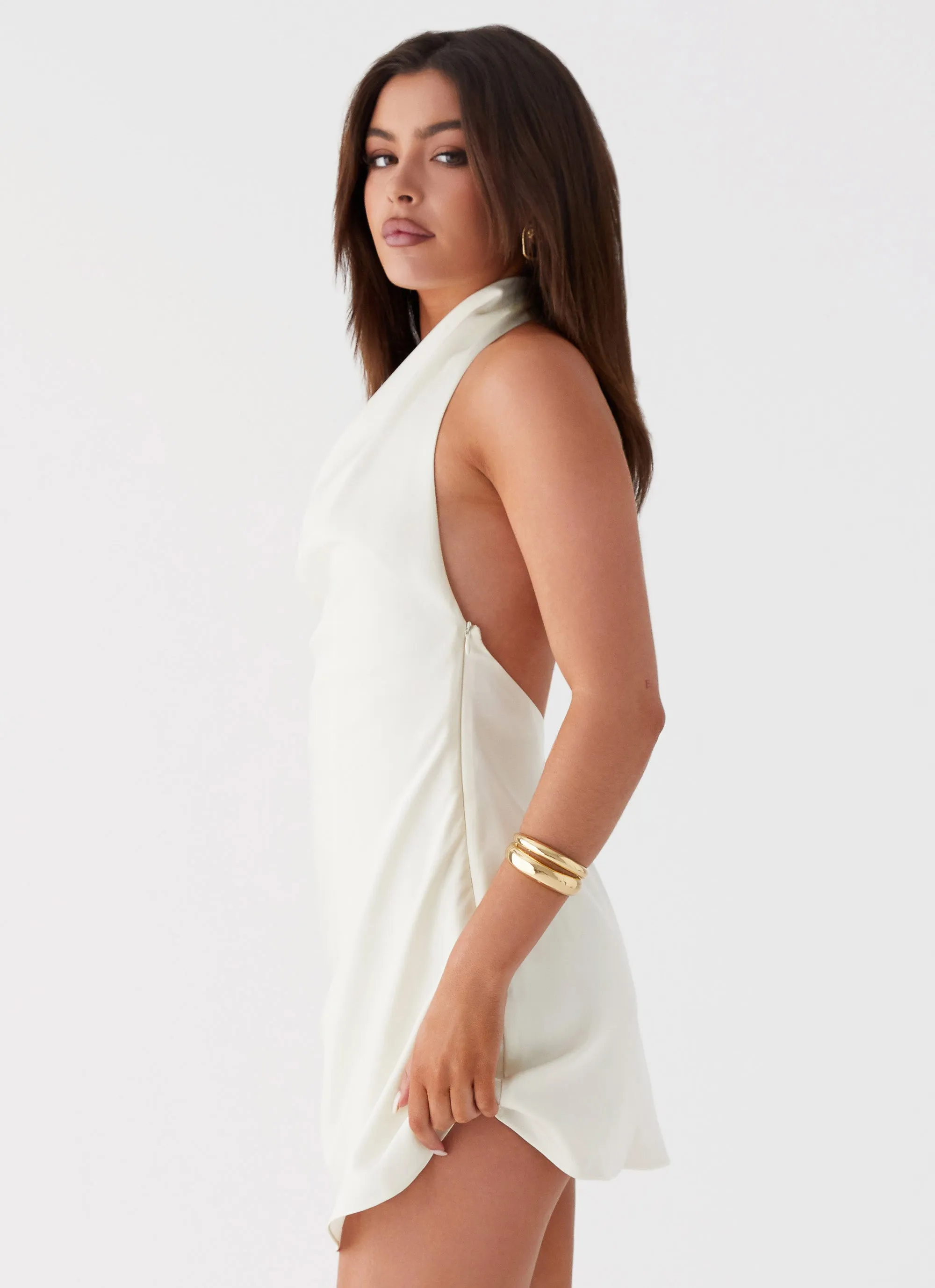Sonelle Mini Dress - Ivory Lightweight Fabric
