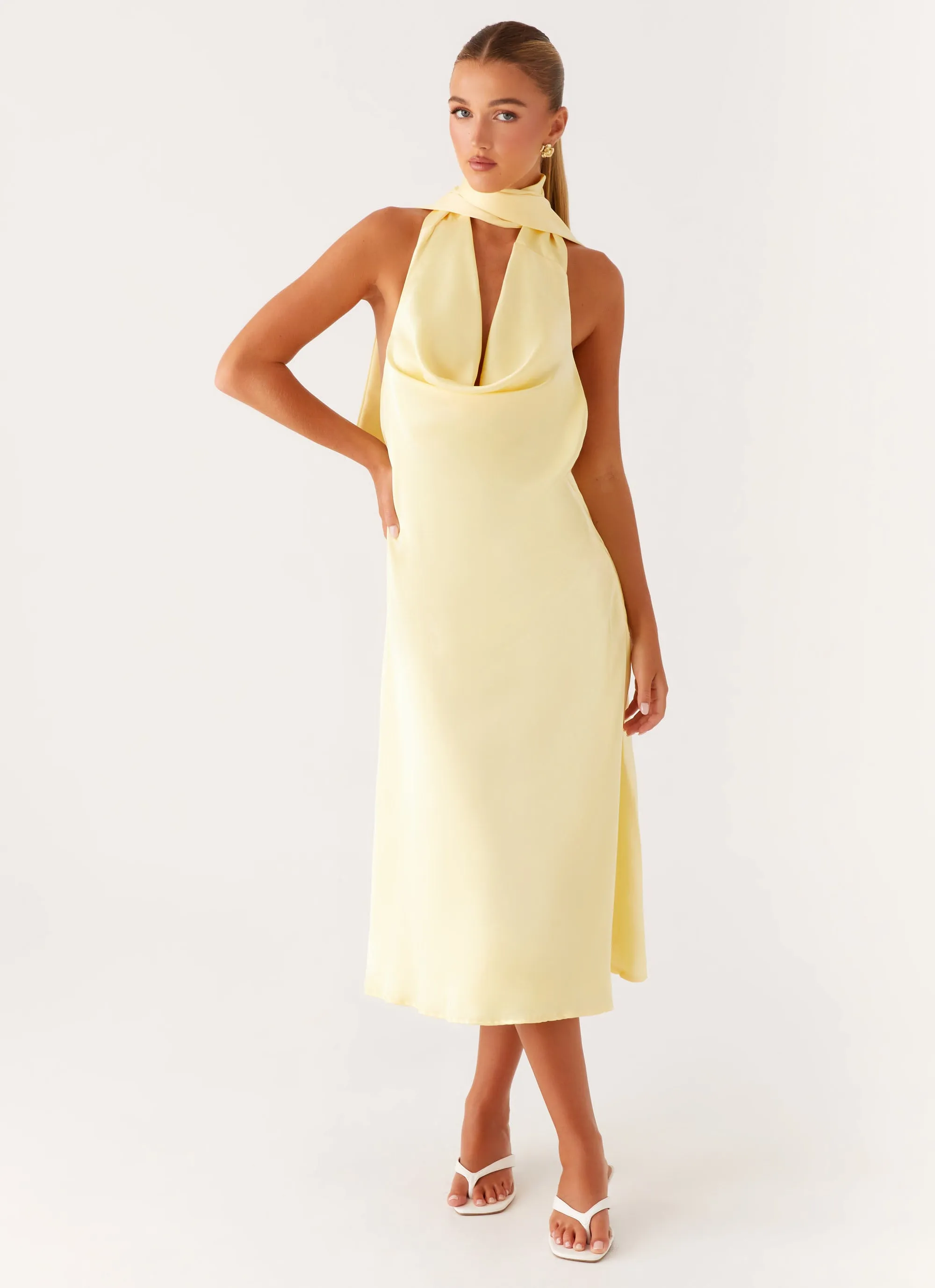 Sonny Midi Dress - Yellow City Rhythm Influencer-Approved
