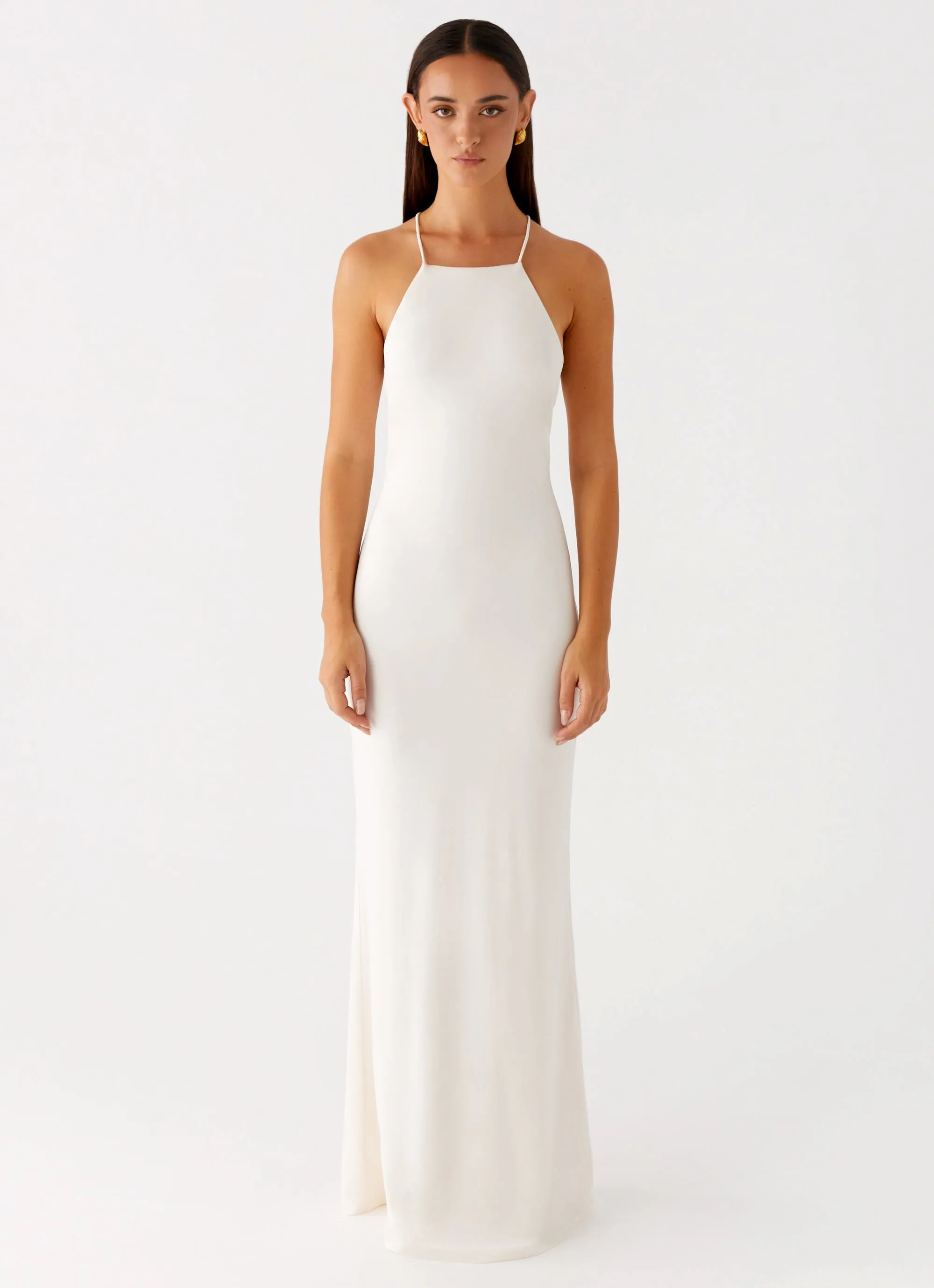 Flattering Wearable Raffa Pearl Maxi Dress - Ivory