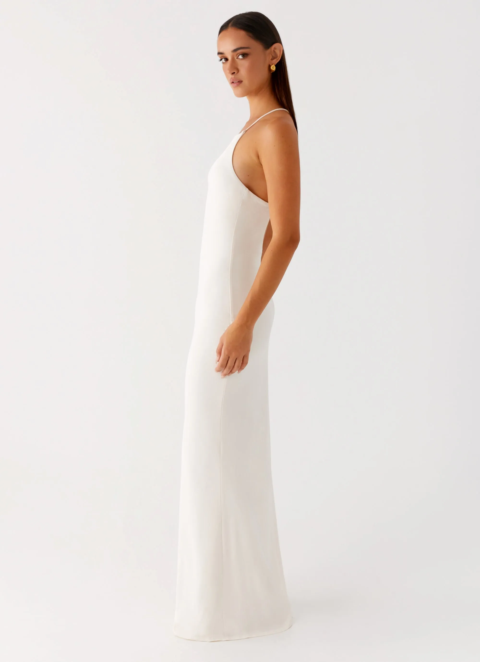 Raffa Pearl Maxi Dress - Ivory Casual and Comfy