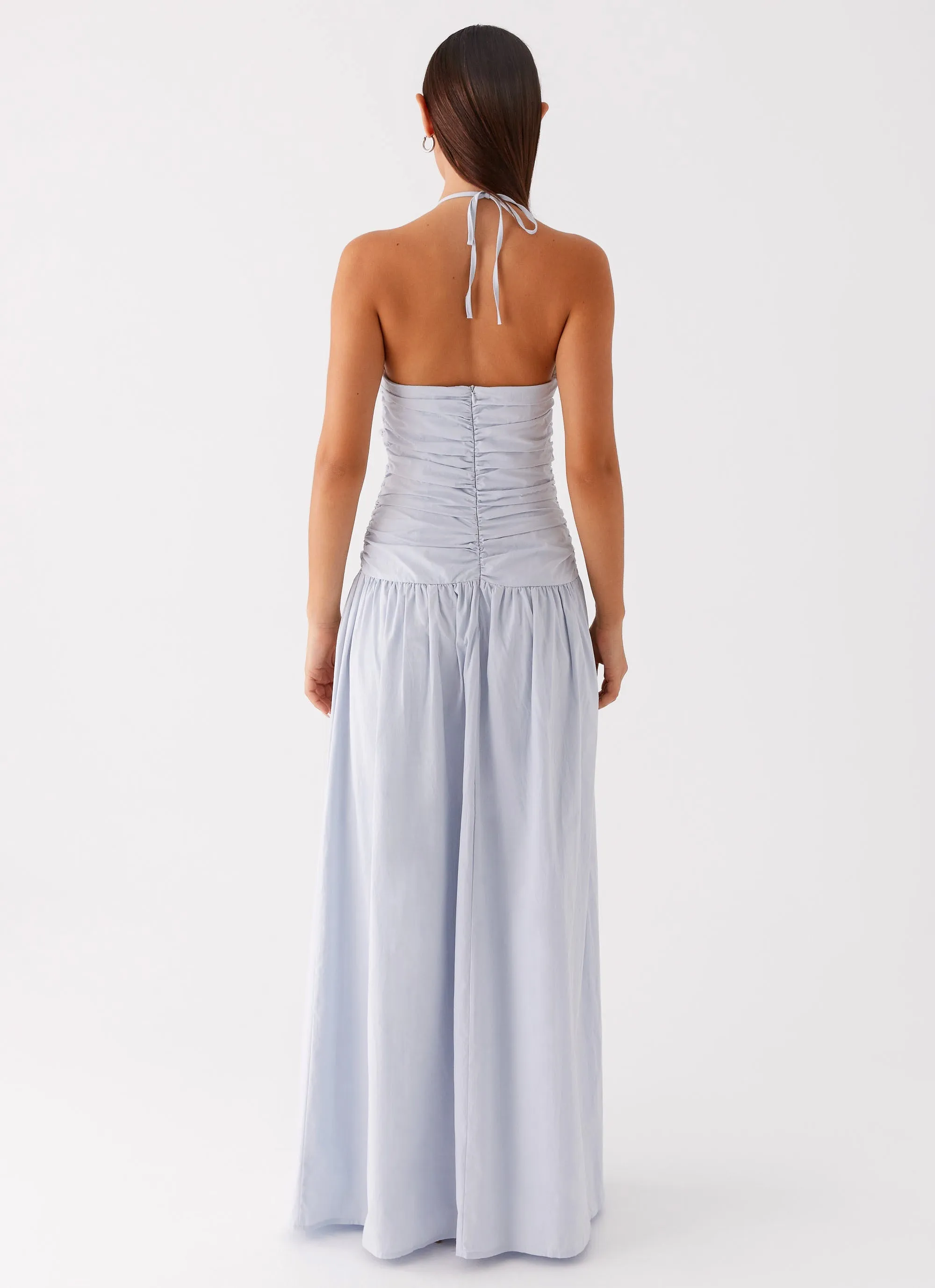 Cristina Halter Maxi Dress - Cornflower Blue Sporty Comfort