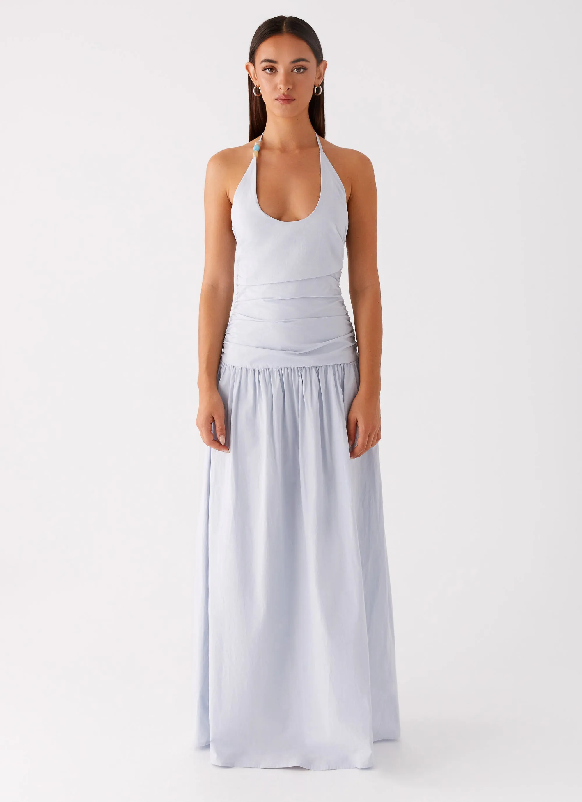 Winter Proof Cristina Halter Maxi Dress - Cornflower Blue