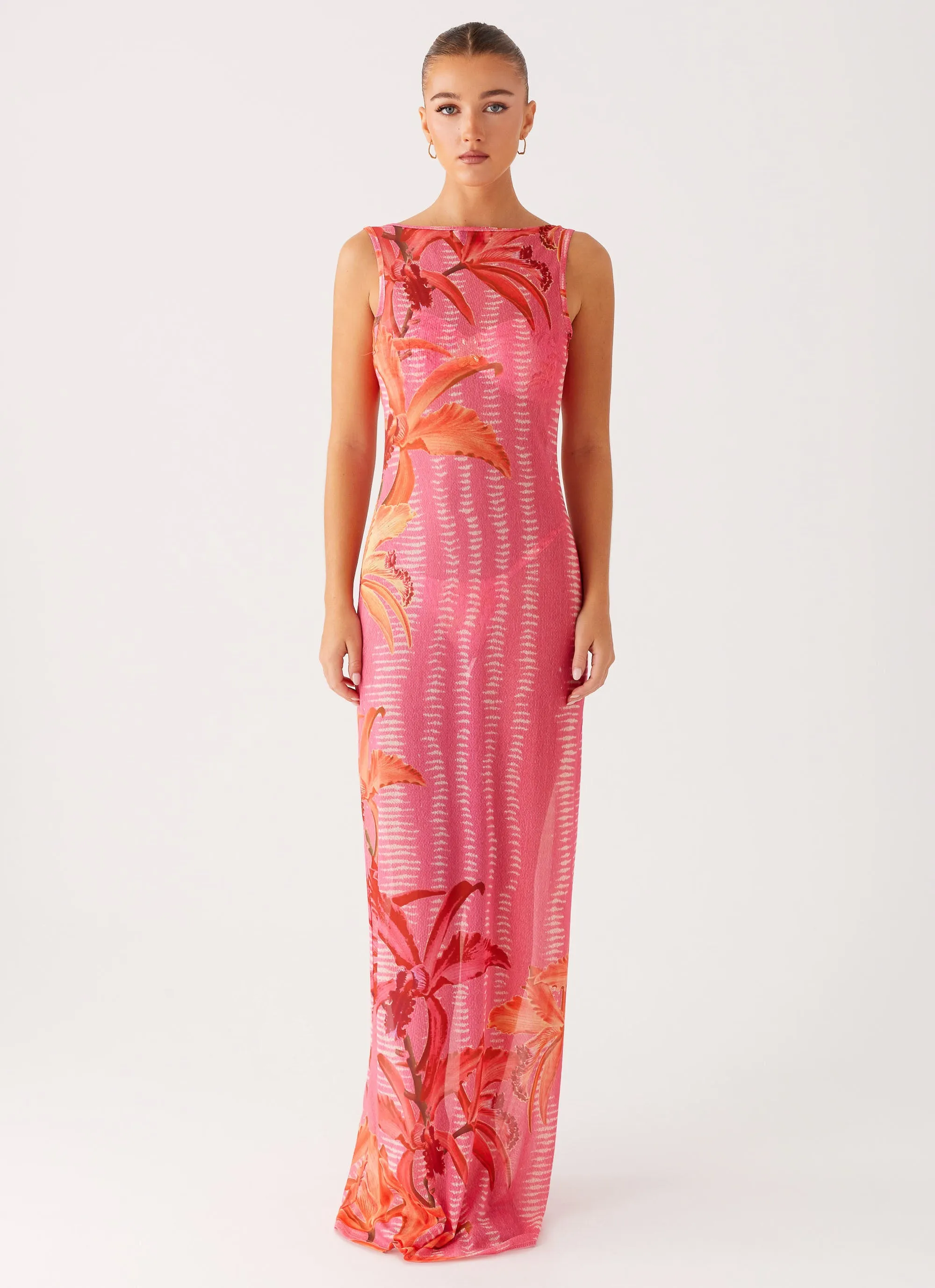 Soft Movement Weekend Feel Sorella Maxi Dress - Tropical Pink Print