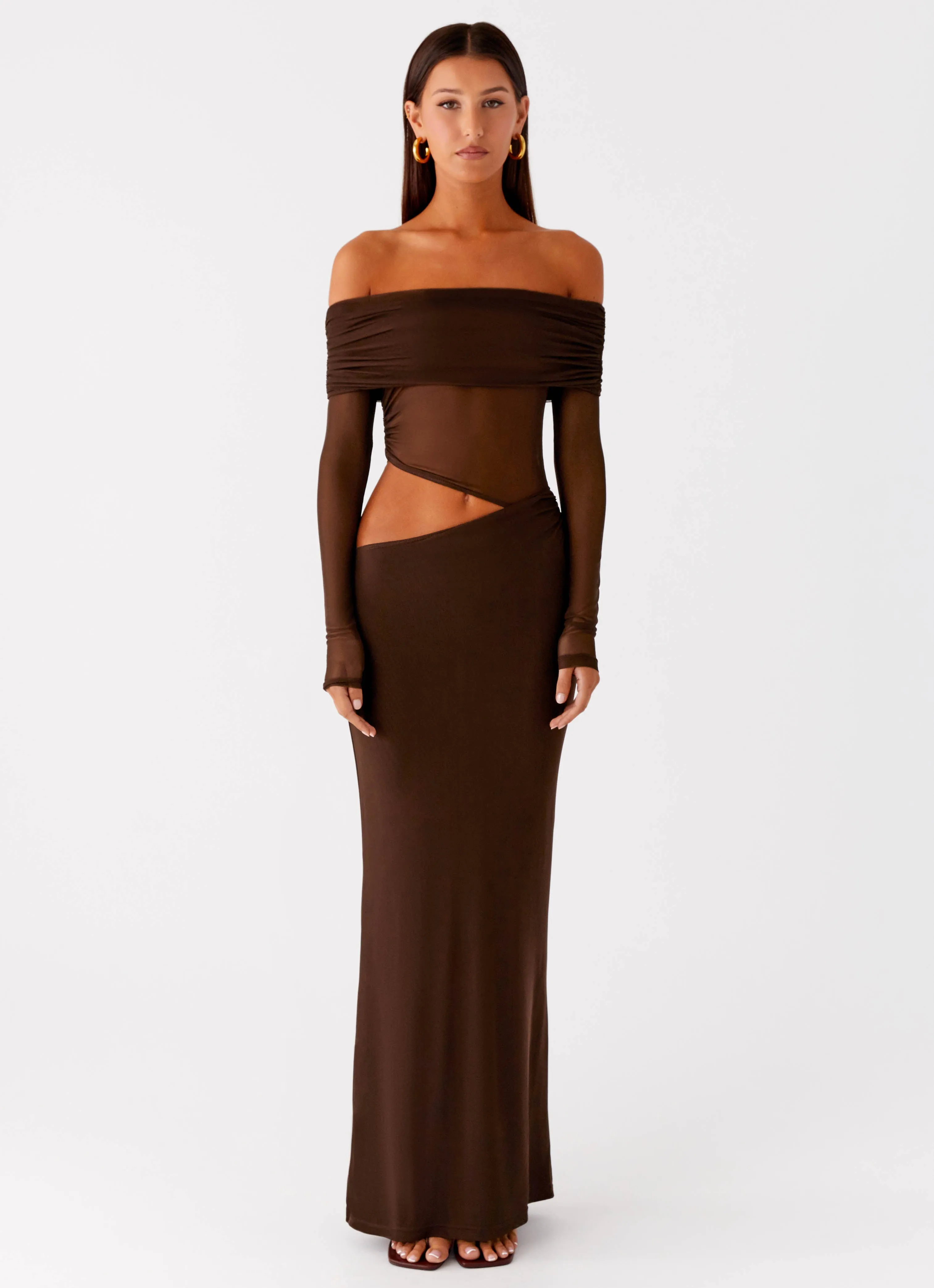 Emery Maxi Dress - Chocolate Hook-And-Eye