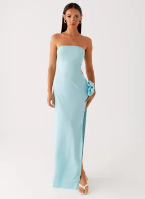 Fenway Strapless Maxi Dress - Mint Texture Rich Style Base