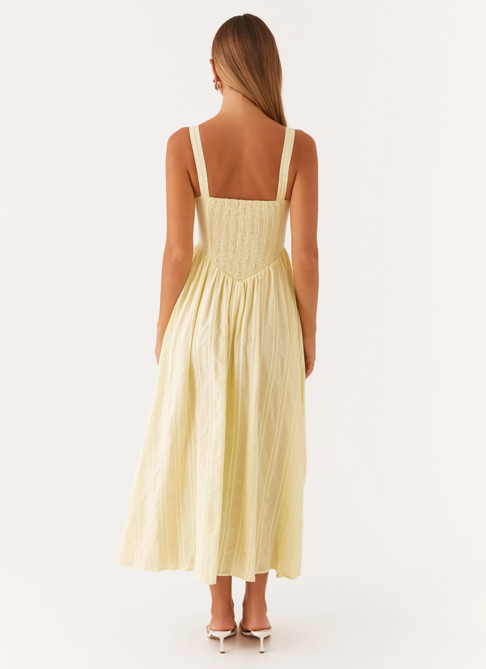 Pascuelle Midi Dress - Yellow Shared Glow