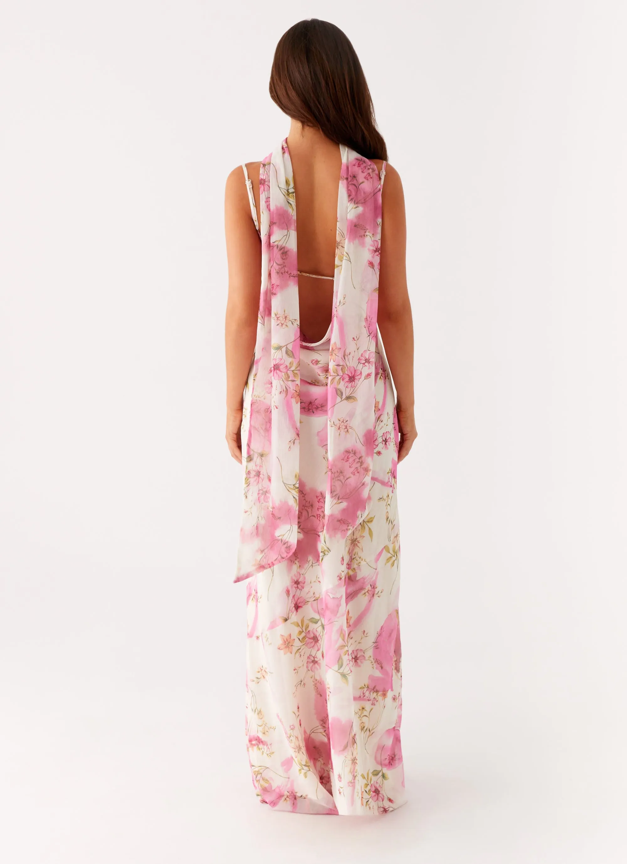 Easy Fit Spencer Maxi Dress - Ivory Floral Print