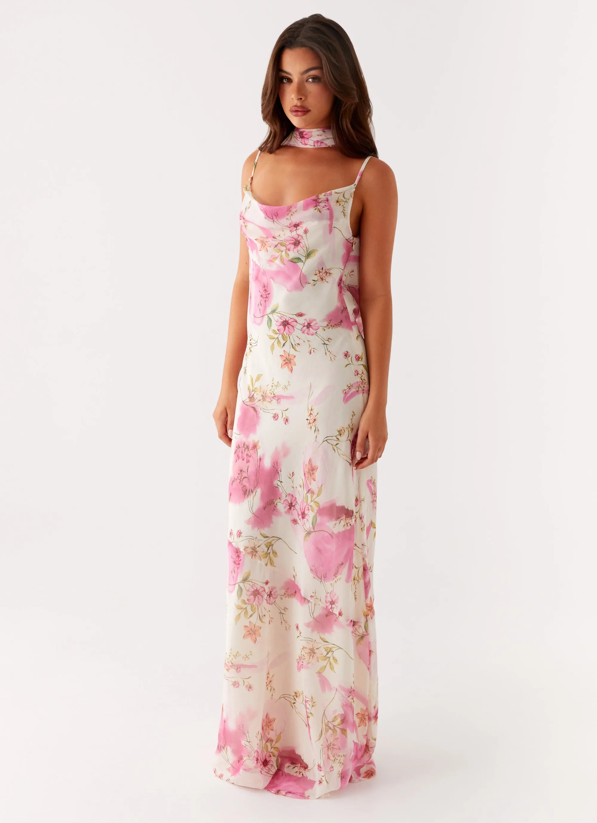 Fine Texture All-Day Fit Spencer Maxi Dress - Ivory Floral Print