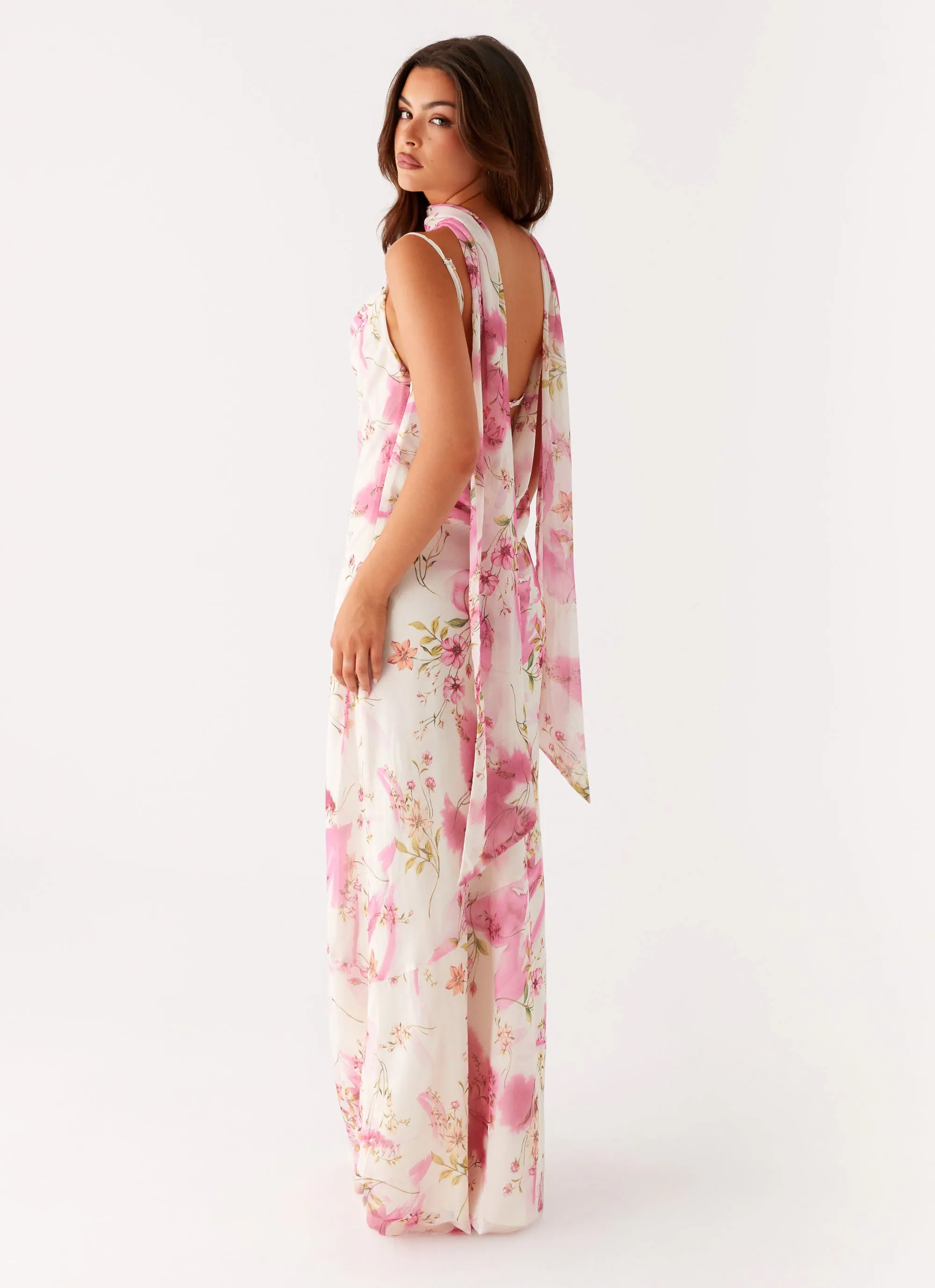 Spencer Maxi Dress - Ivory Floral Print Social Charm