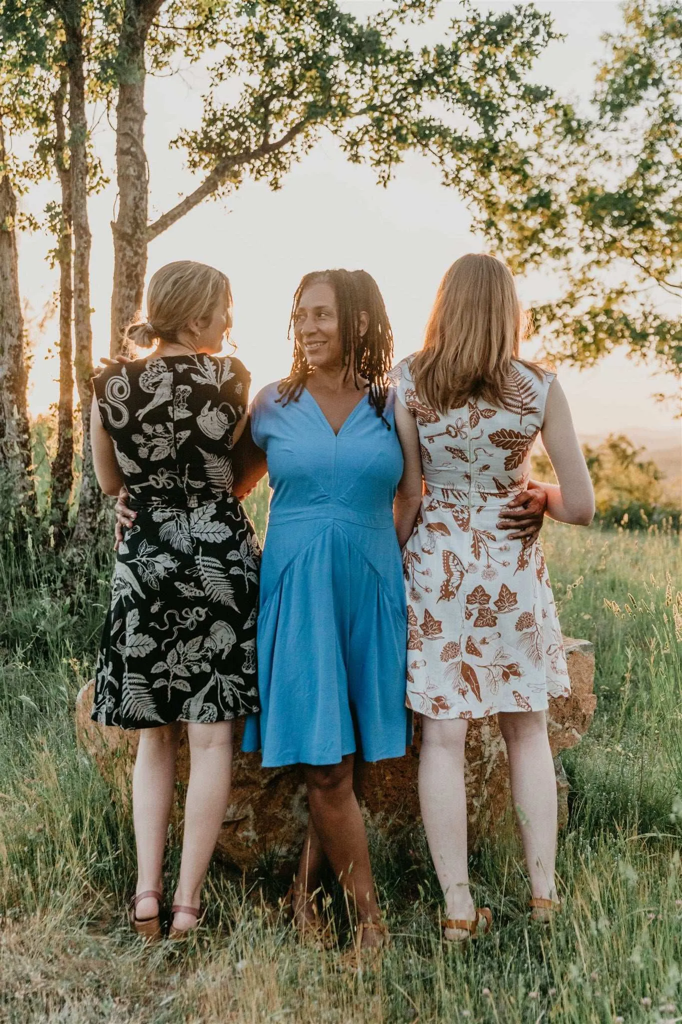 Spicy Xena in Cornflower Blue Classic knee-length dress