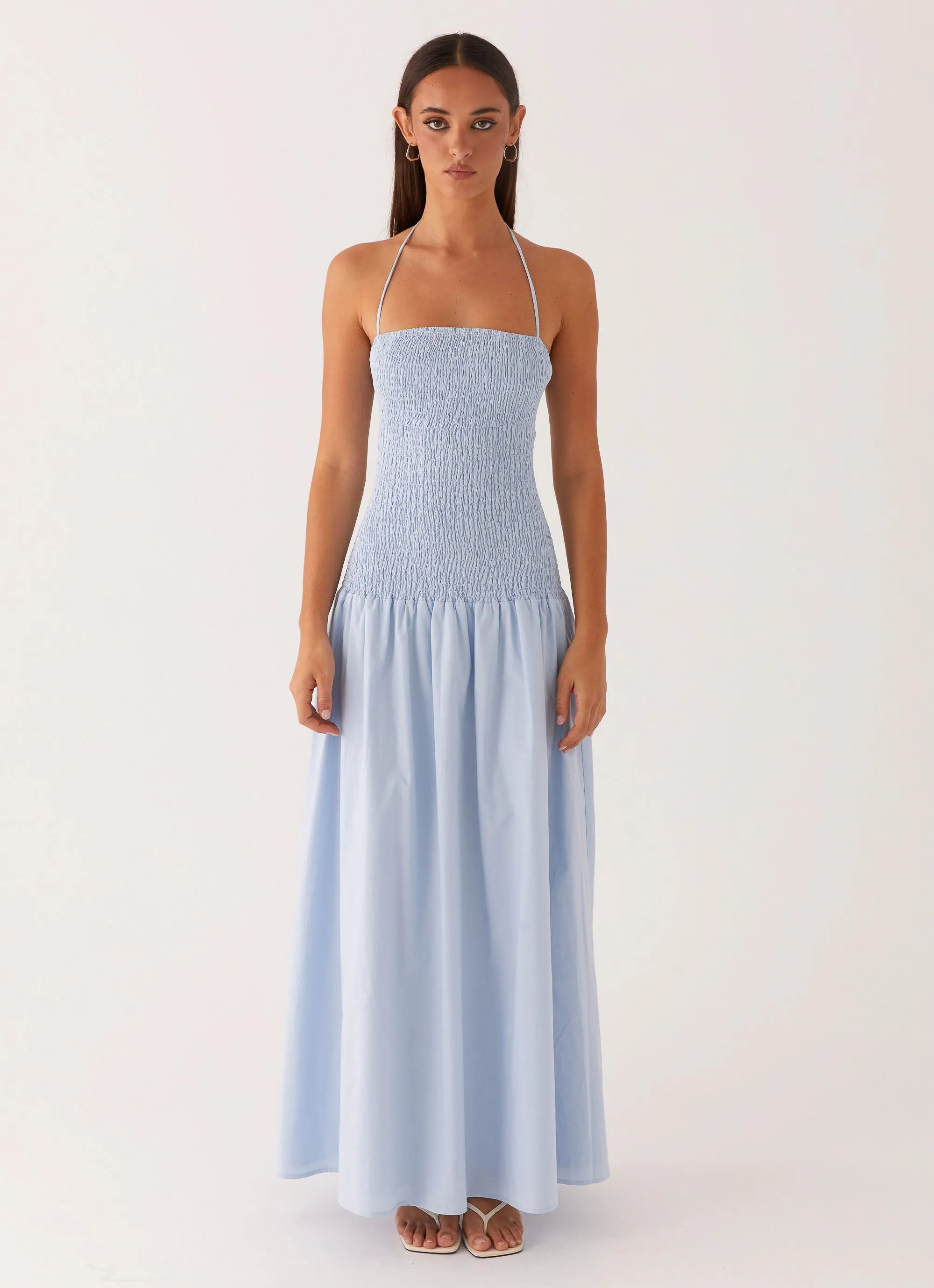 Zahra Maxi Dress - Blue Balanced Fit Walk Grace