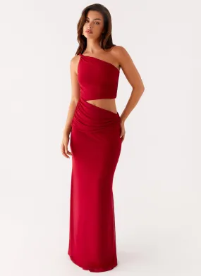 Comfortable fit-and-flare dress Best-Seller Three Wishes Maxi Dress - Raspberry