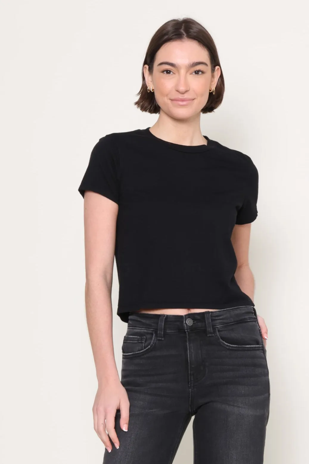 Springsteen Ringspun Baby Tee Tailored Silhouette