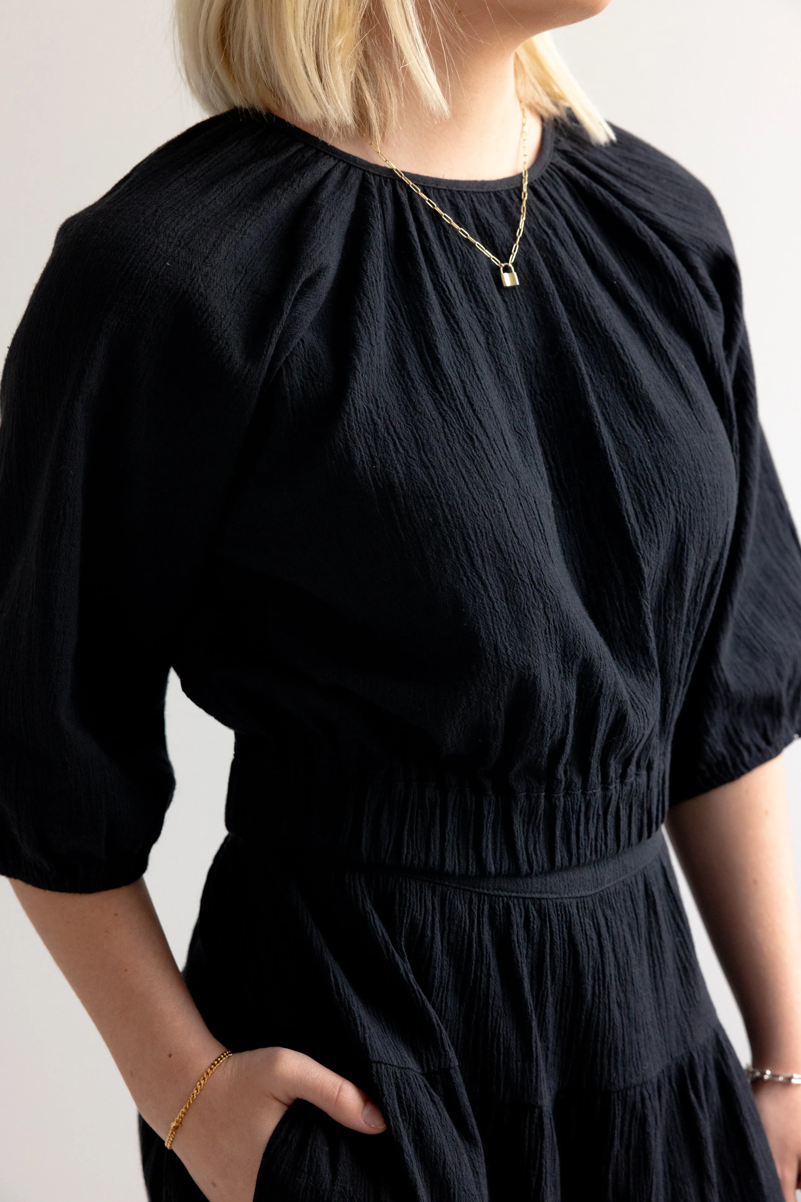 St. Tropez Top- Black Lightweight Design Compression Fit