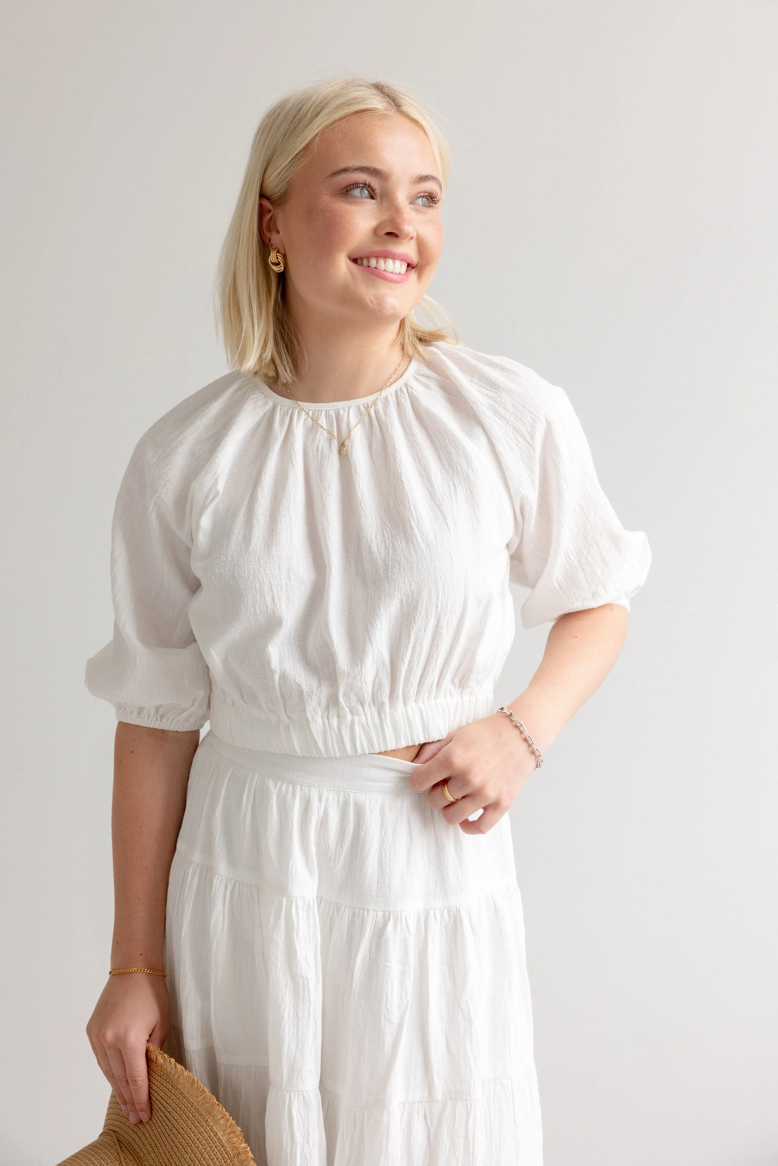 Comfortable Layer St. Tropez Top- White