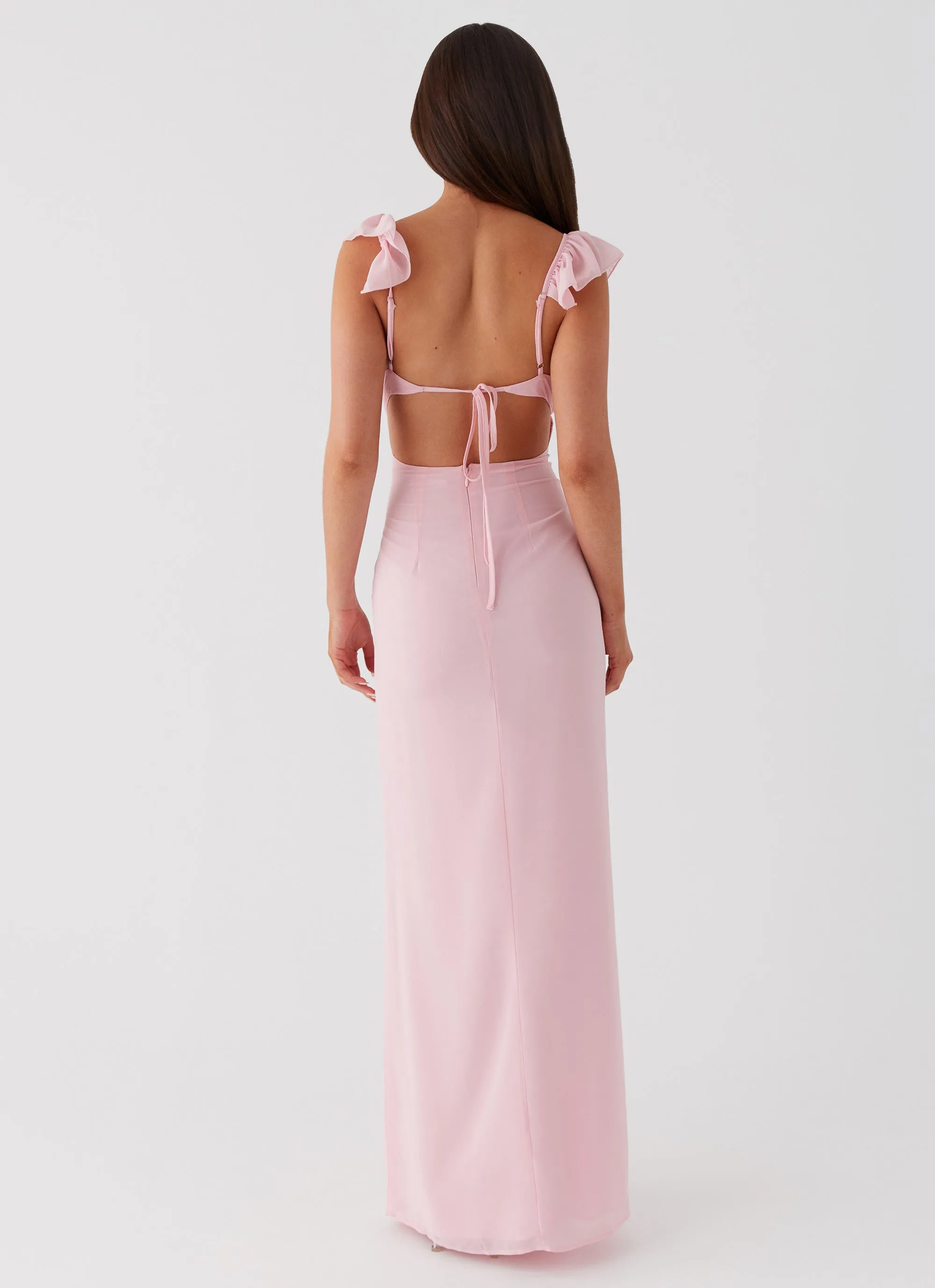 Silvie Maxi Dress - Pink Chic Rhythm Cozy and Comfortable