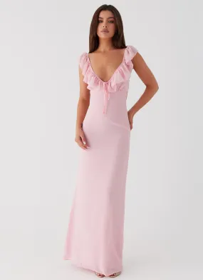 Collared Silvie Maxi Dress - Pink