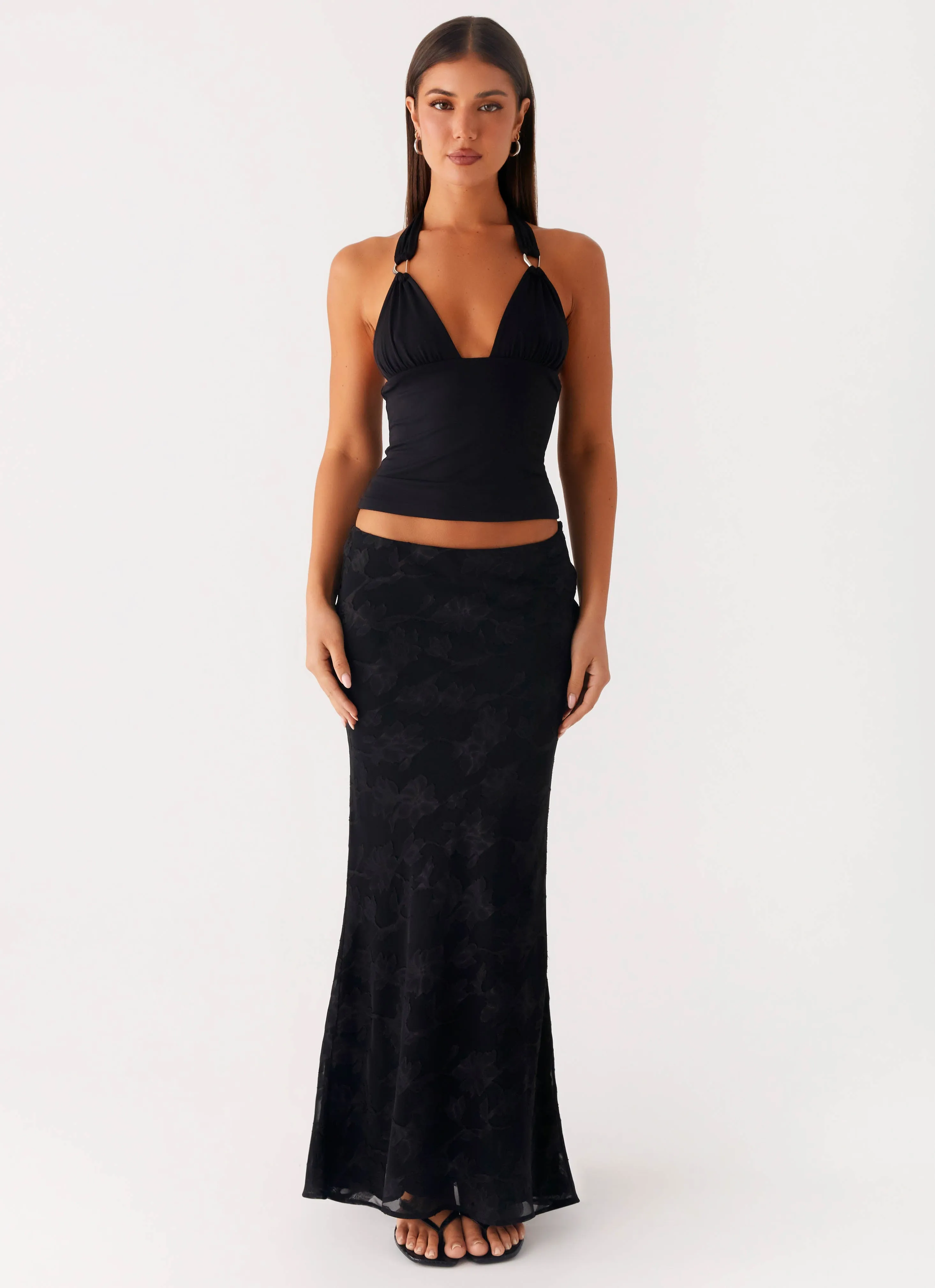 Starlit Maxi Skirt - Black Walk Friendly
