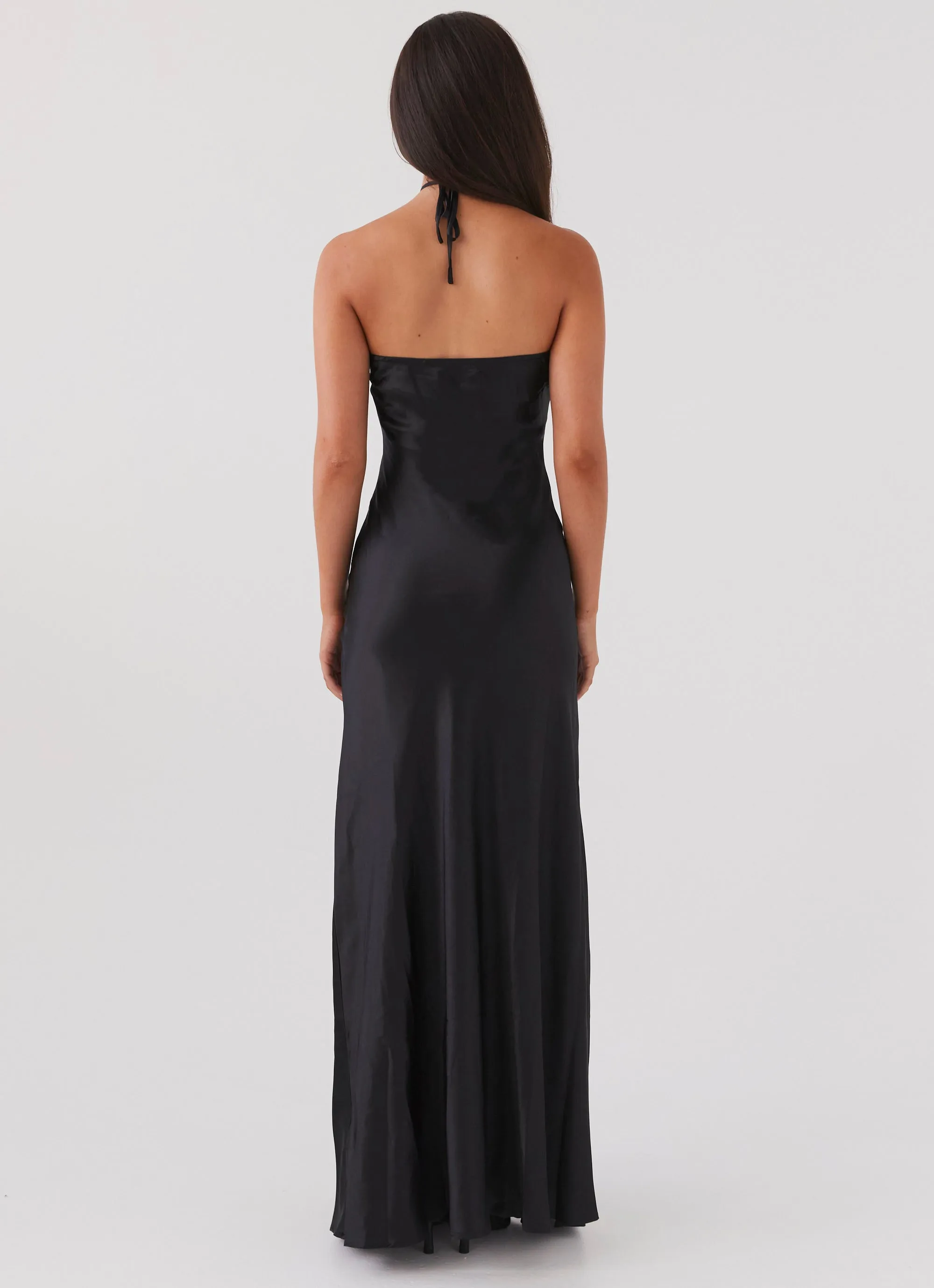 Fresh Glow Noir Symphony Maxi Dress - Black