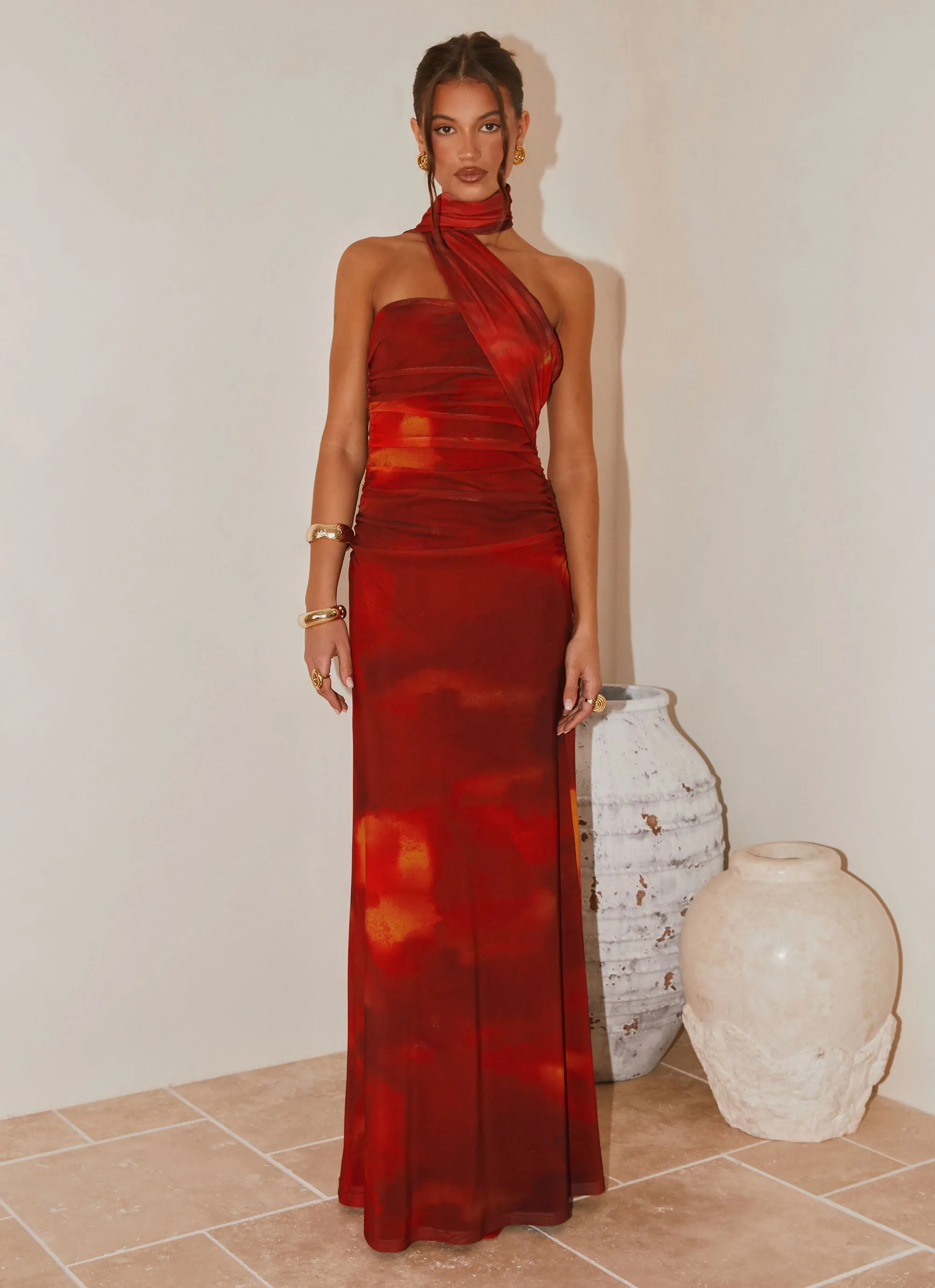 Songbird Maxi Dress - Scarlet Blur Timeless Touch