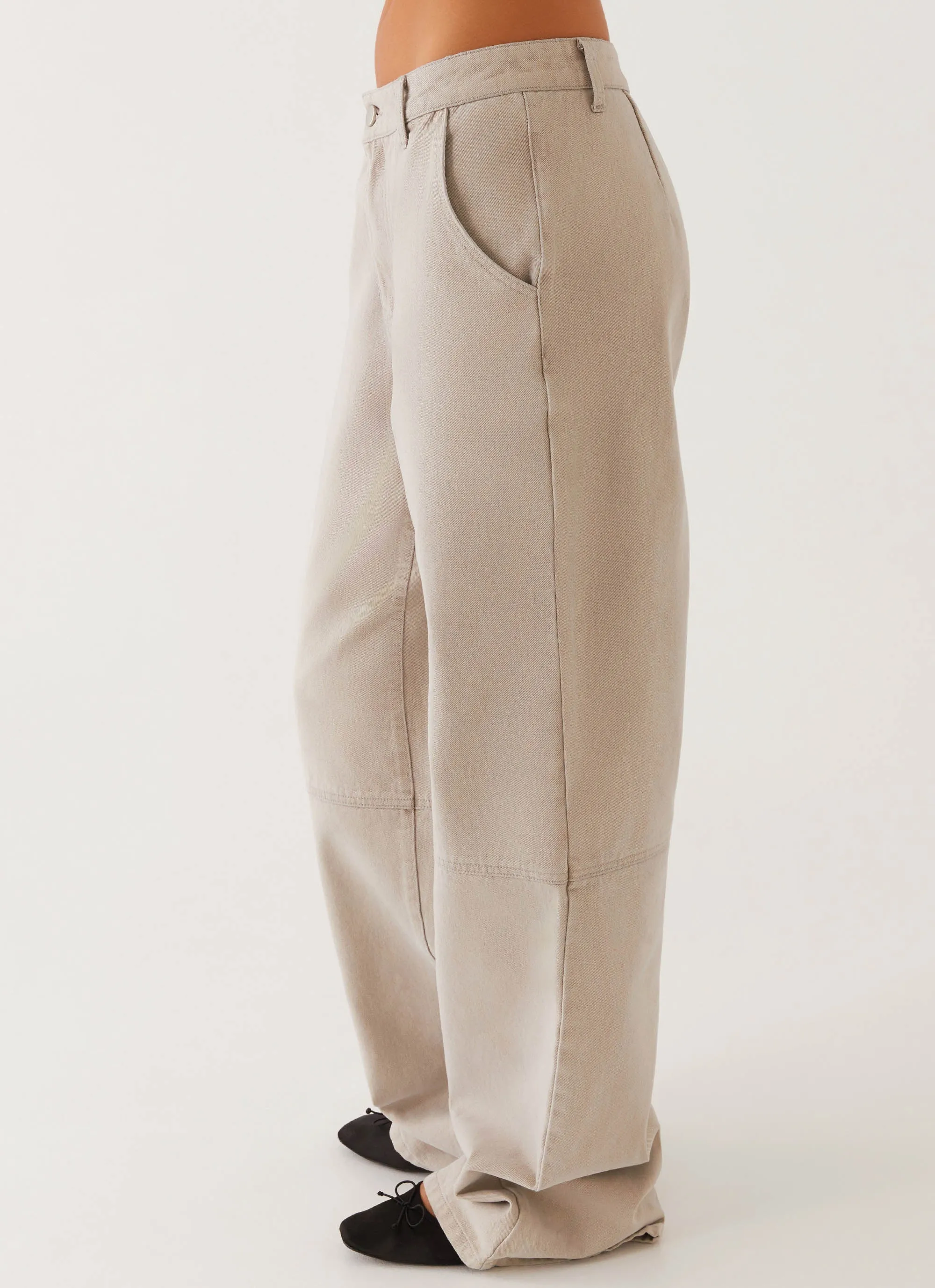 Milani Balloon Denim Jeans - Grey Regular Look Bold Look Parent Style