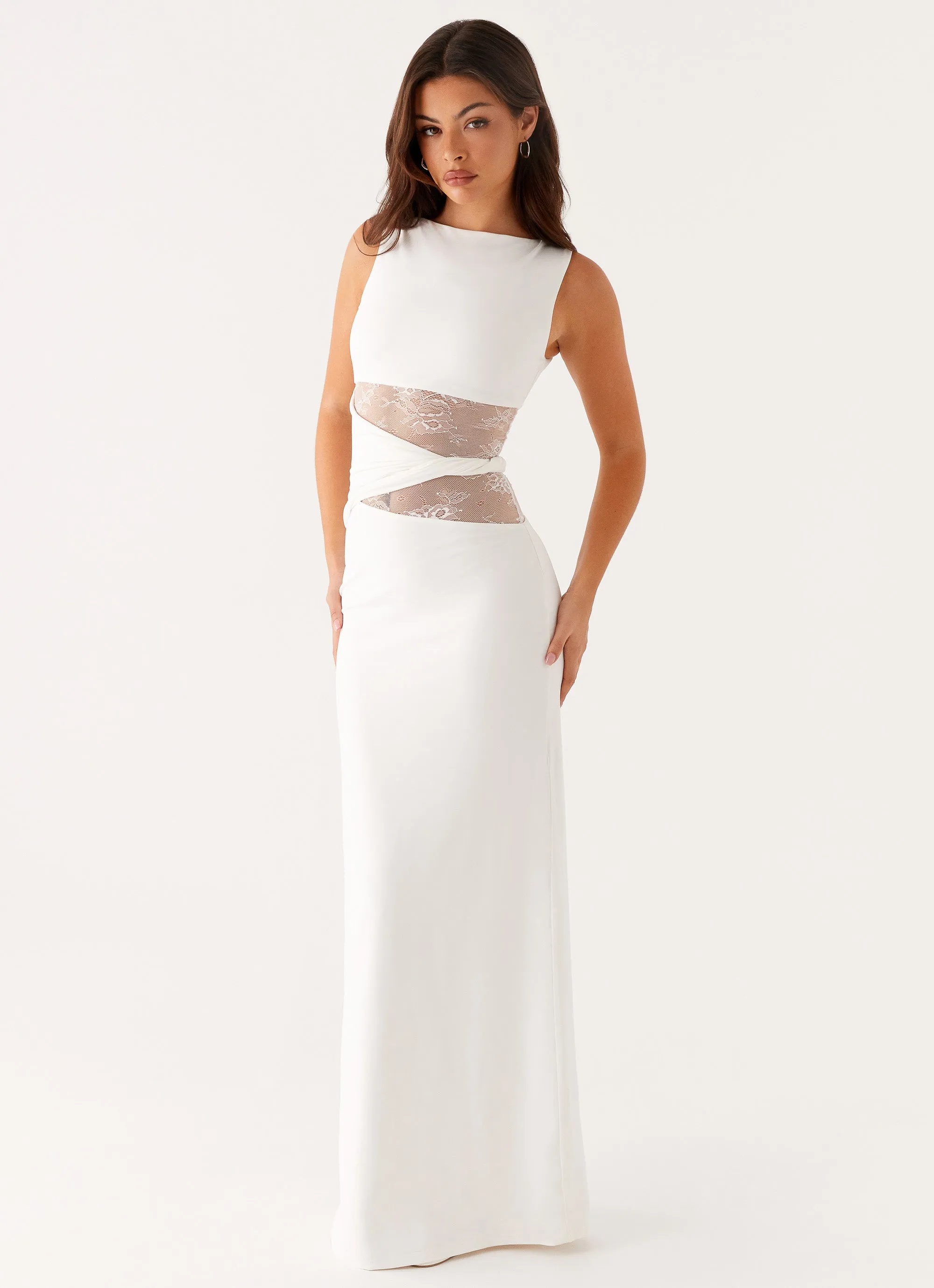 Karma Maxi Dress - White Light Cloud