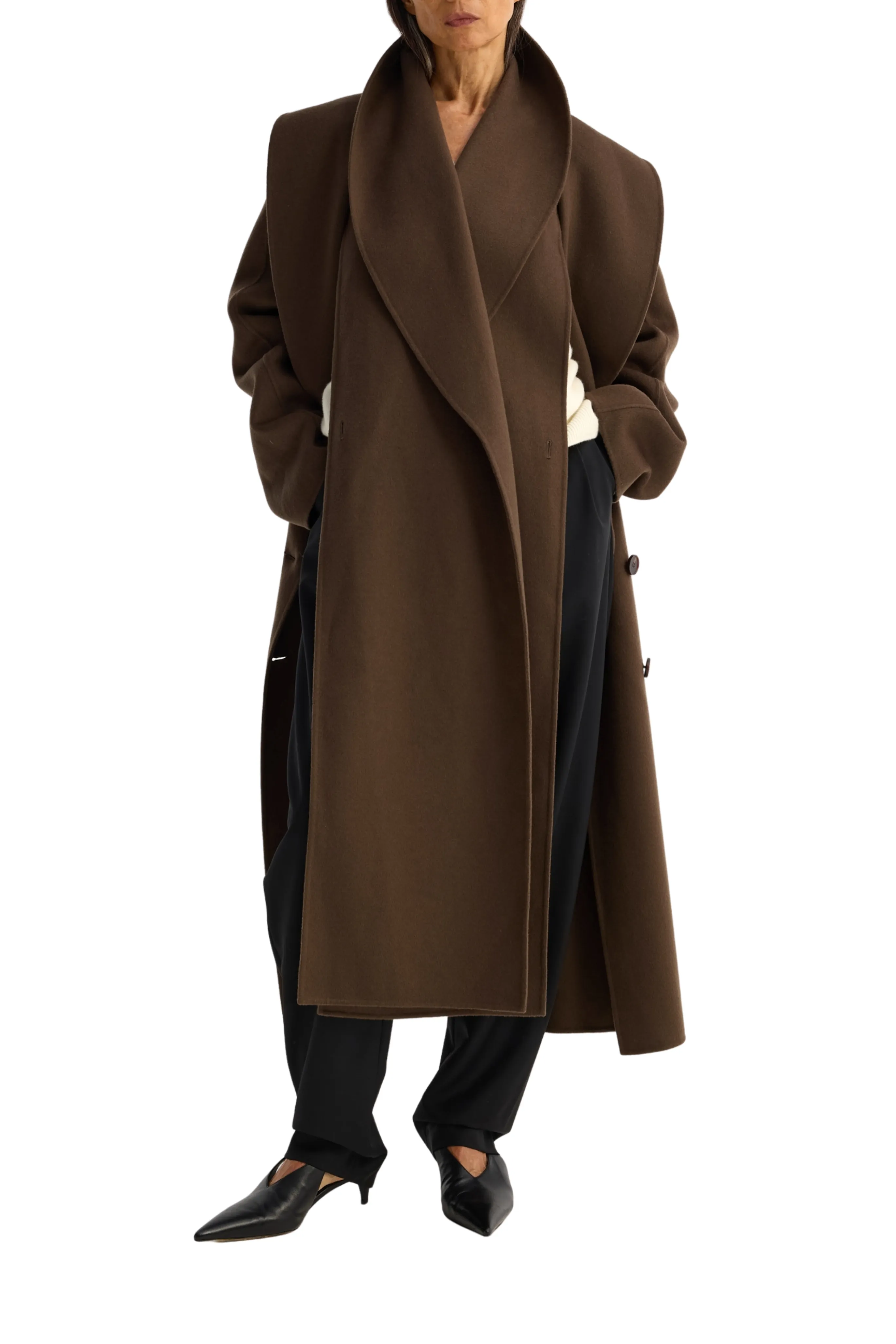 Double-Faced Wool Scarf Coat Shrink resistant Stretch Weave Fabric