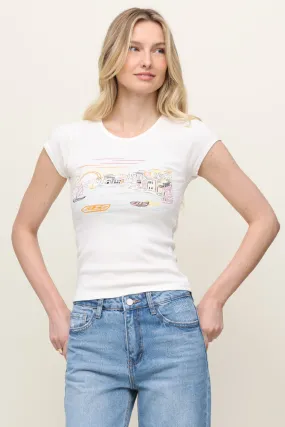 Eco Friendly Fabric Reinforced Neckline Detail Village Cheeky Tee
