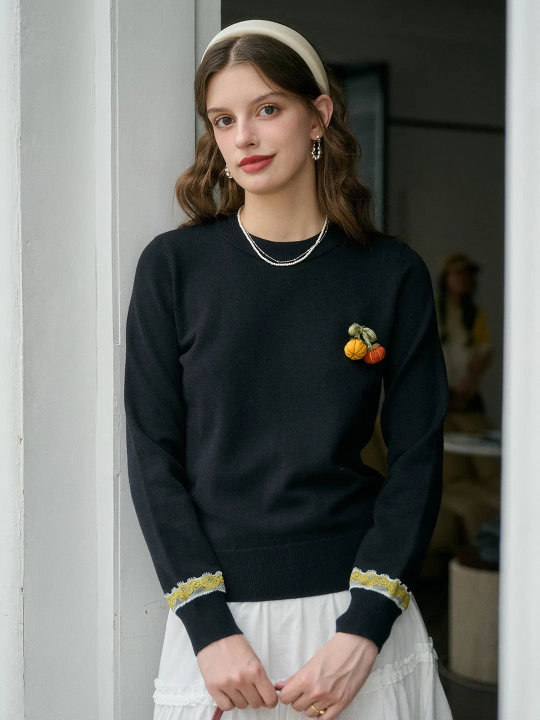 ??Final Sale??Zora Round Neck Sweater MultiFunctional Pocket Placement