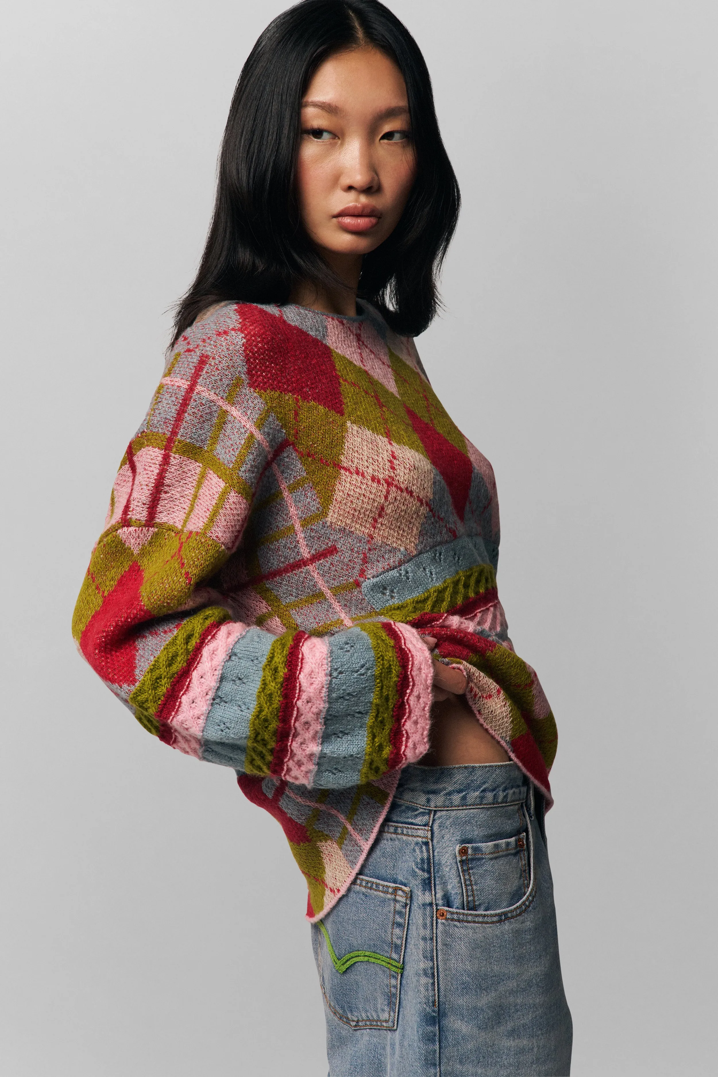 Modern Layer Compact Knit Technique Zuri Sweater
