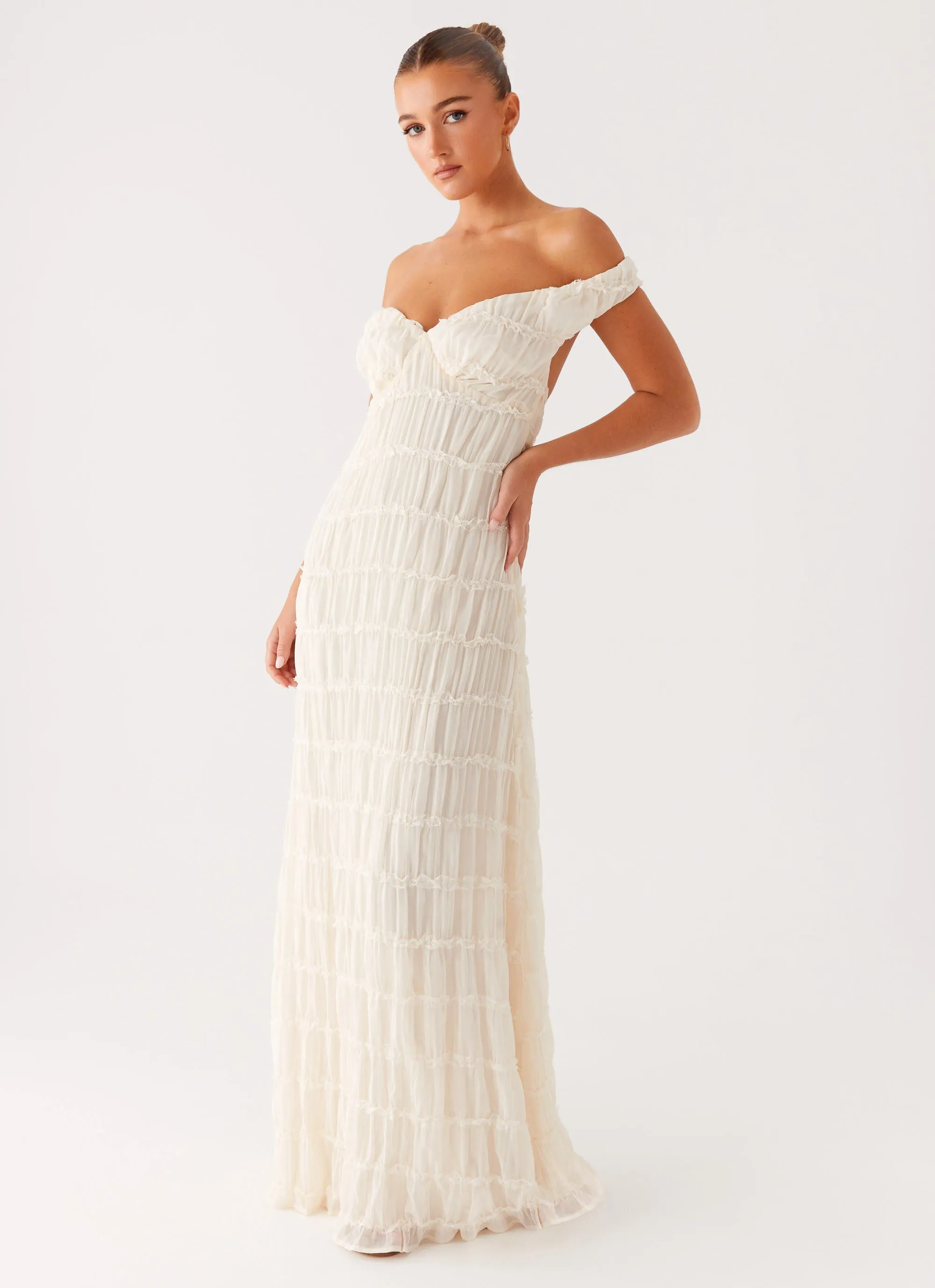 Abrasion-resistant Embrace Maxi Dress - Ivory