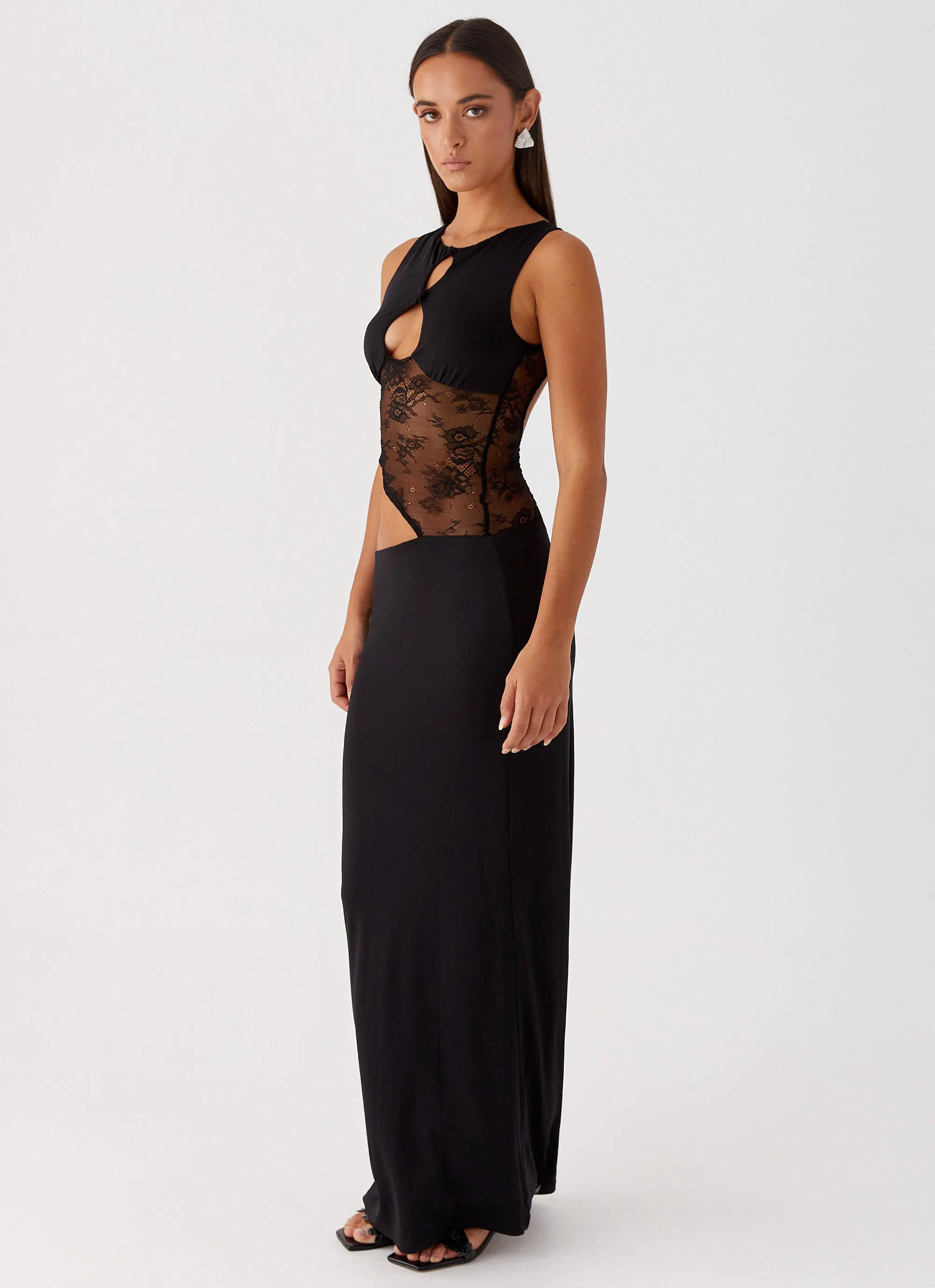 Fitted Look Prophecy Maxi Dress - Black