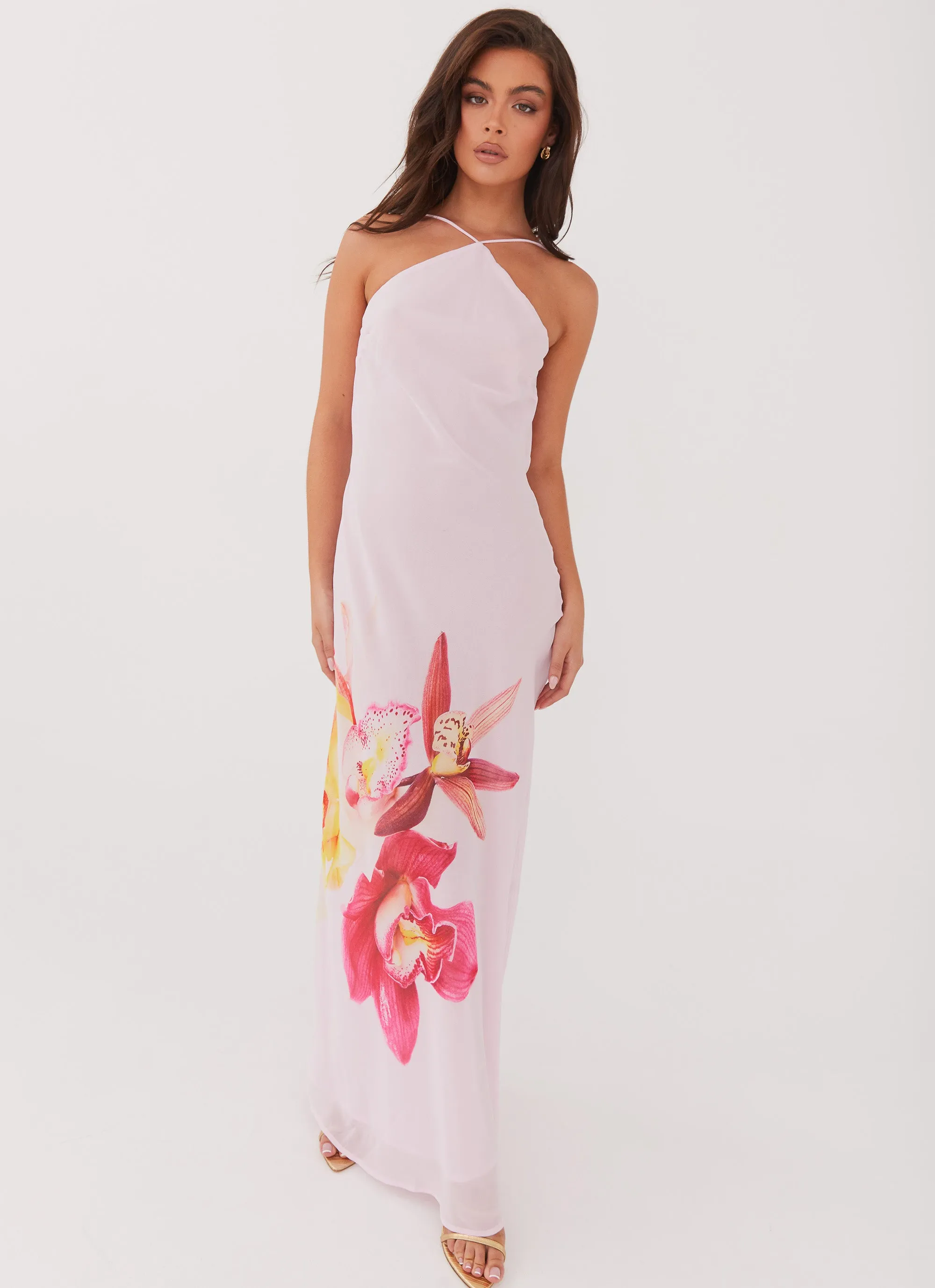 Blossom Hearts Maxi Dress - Pink Peony Street Ready