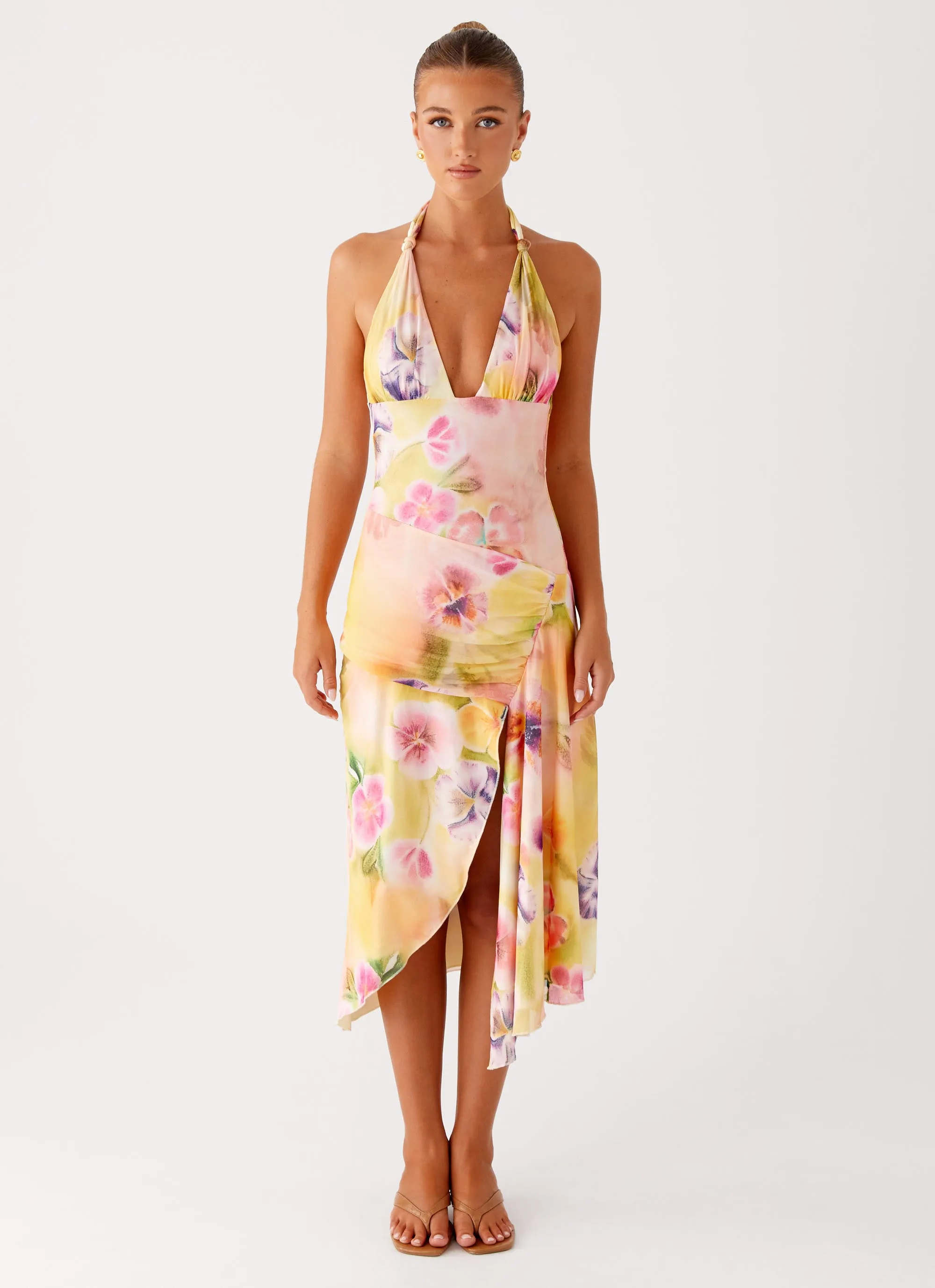 Kayce Midi Dress - Sunburst Floral Fast Chic Refined touch