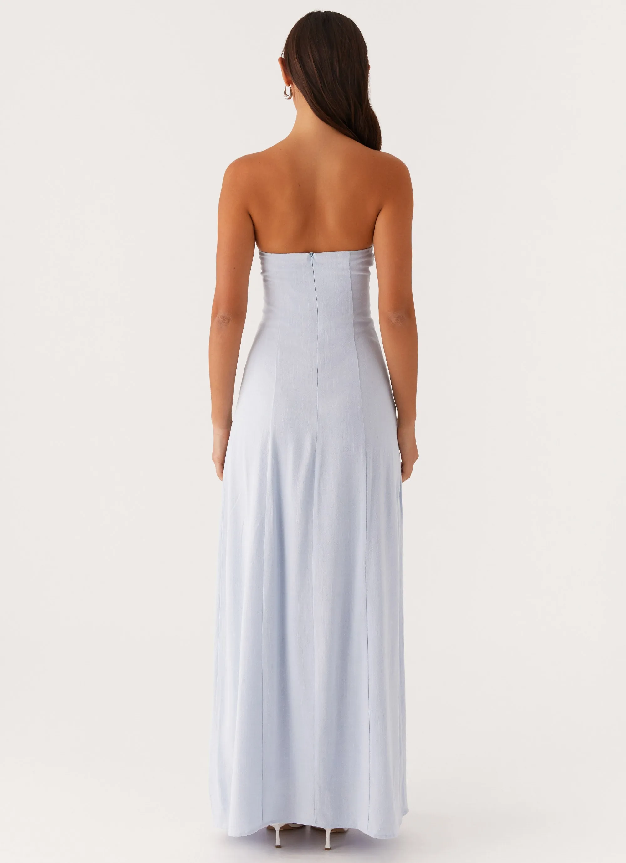 Tayla Linen Maxi Dress - Blue Clean Style Seasonal piece