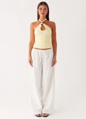 Bille Low Rise Pants - White Core Movement Versatile Wear