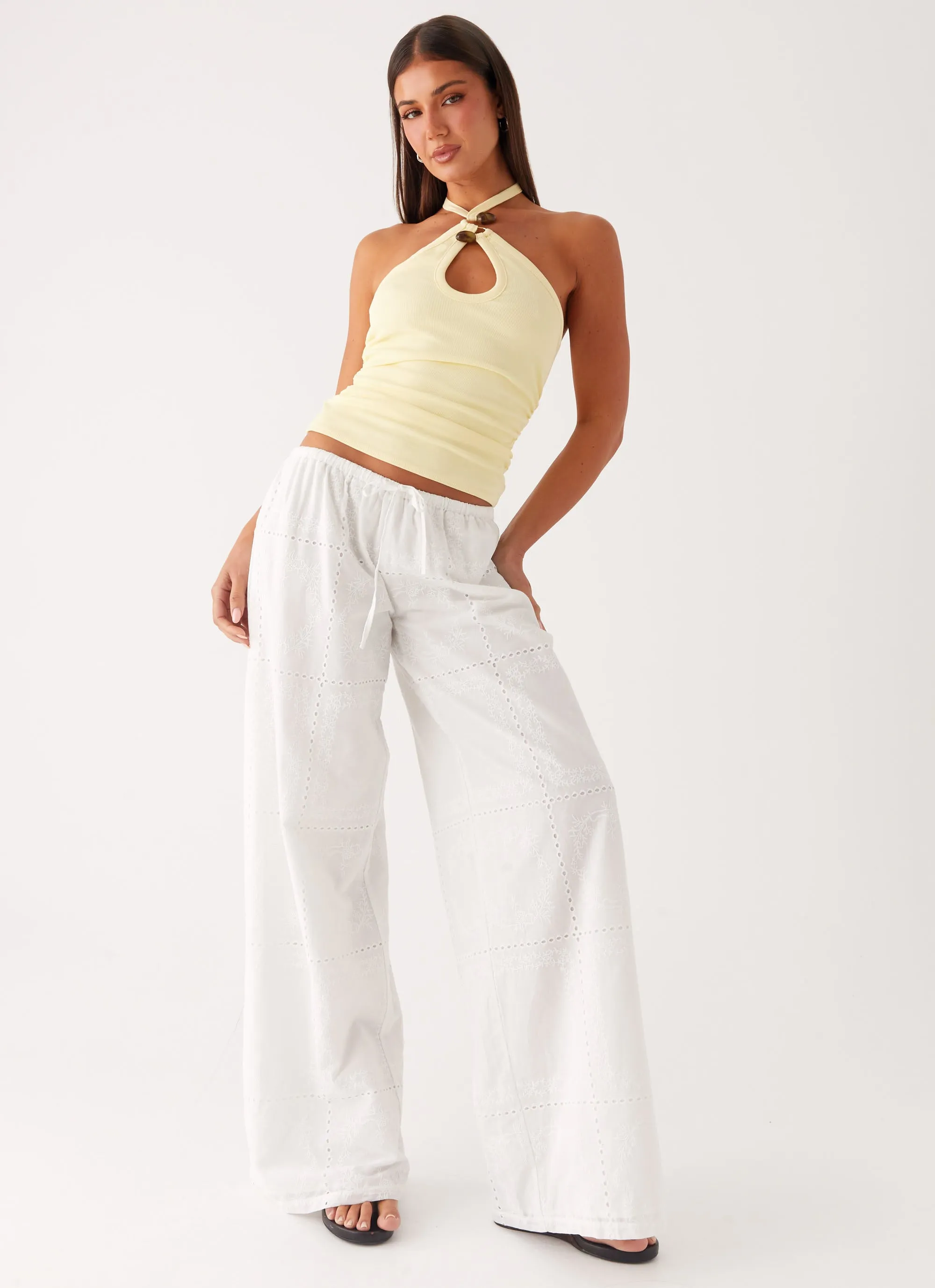 Freedom Fit Bille Low Rise Pants - White