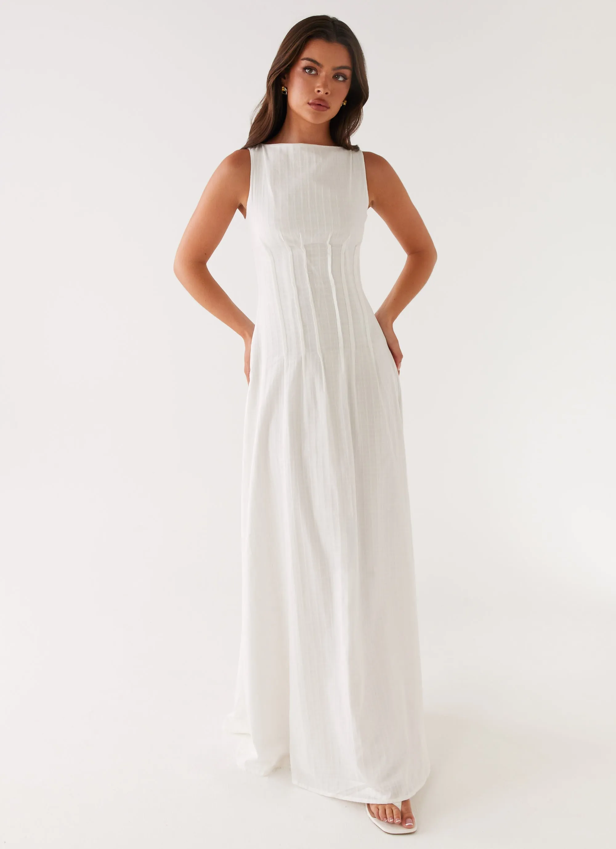 Maloney Maxi Dress - White Chill Ready Chic and Simple