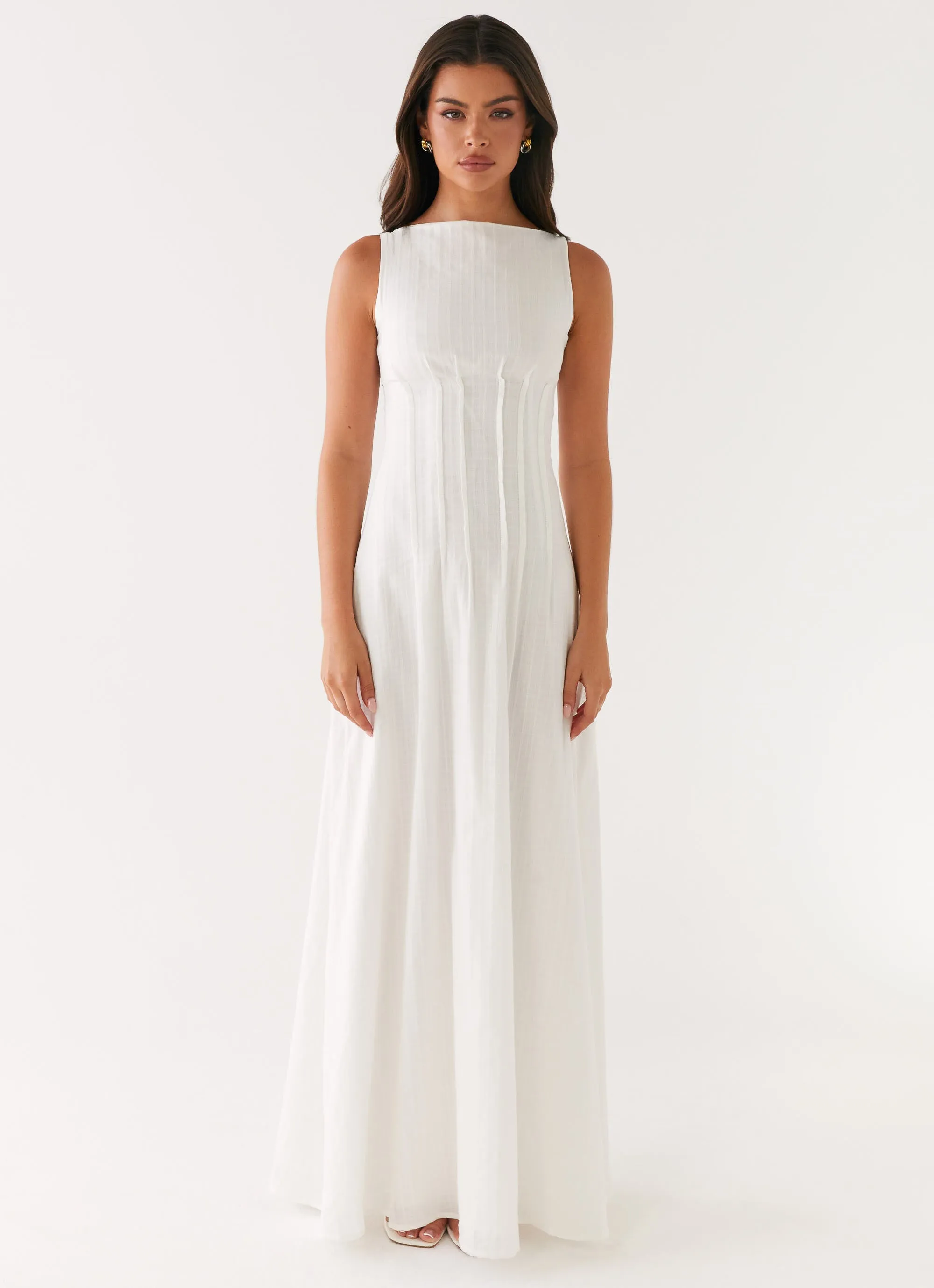Low Maintenance Lower Hem Maloney Maxi Dress - White