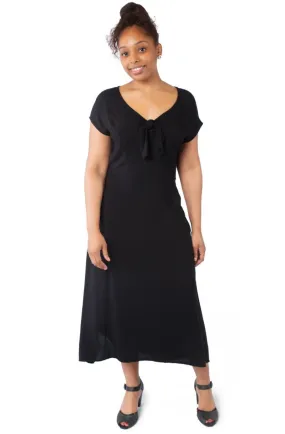 Balanced Look Tatiana Dress in Black Challis