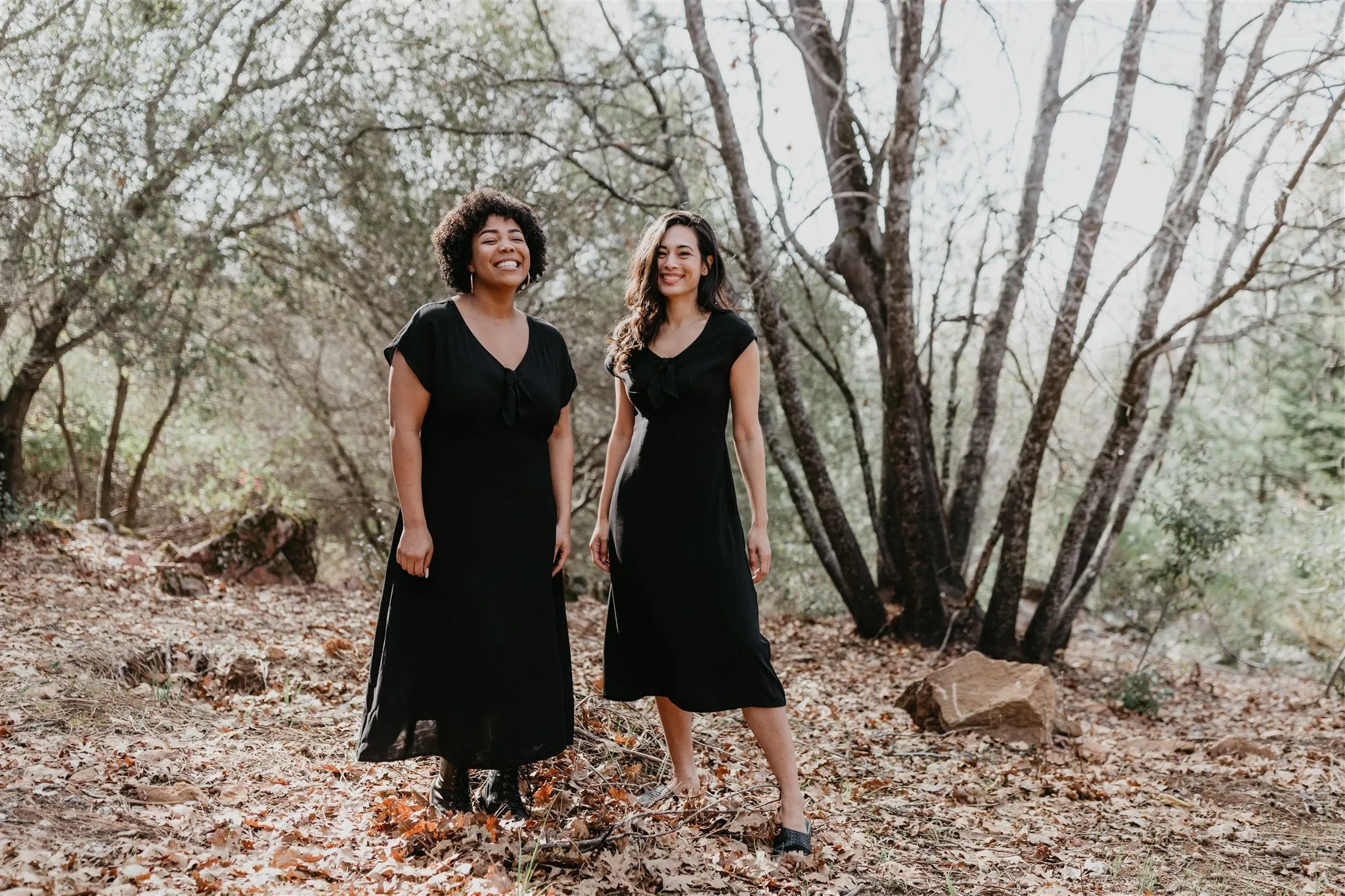 Balanced Form Tatiana Dress in Black Challis