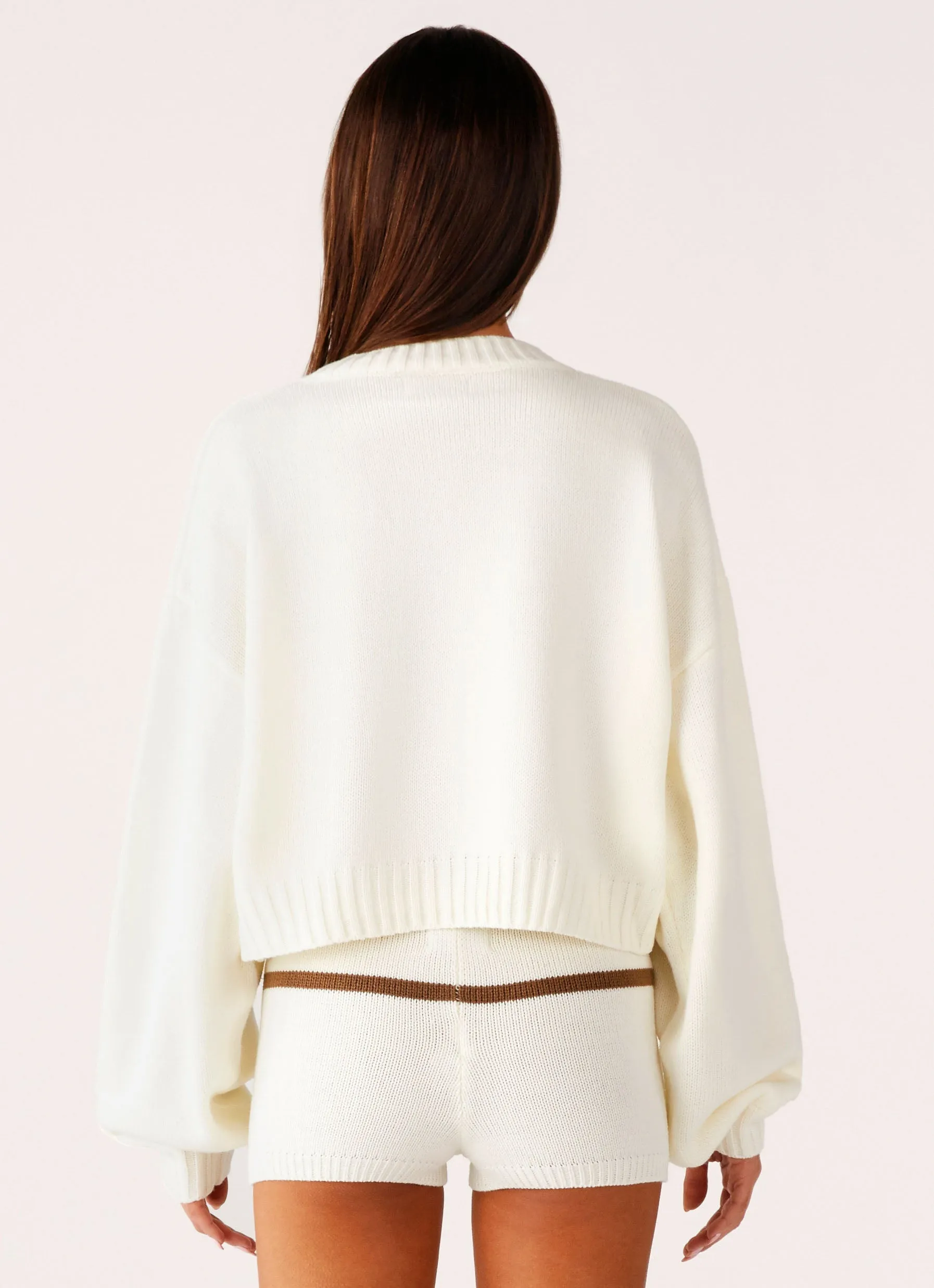 Paolo Knit Sweater - Off White Foldable Design Secure Chest Pocket