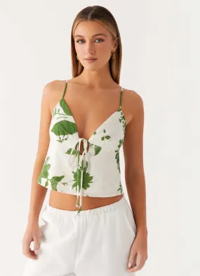 Fashion Statement Anti Pilling Finish Faela Cami Top - Verdant Bloom