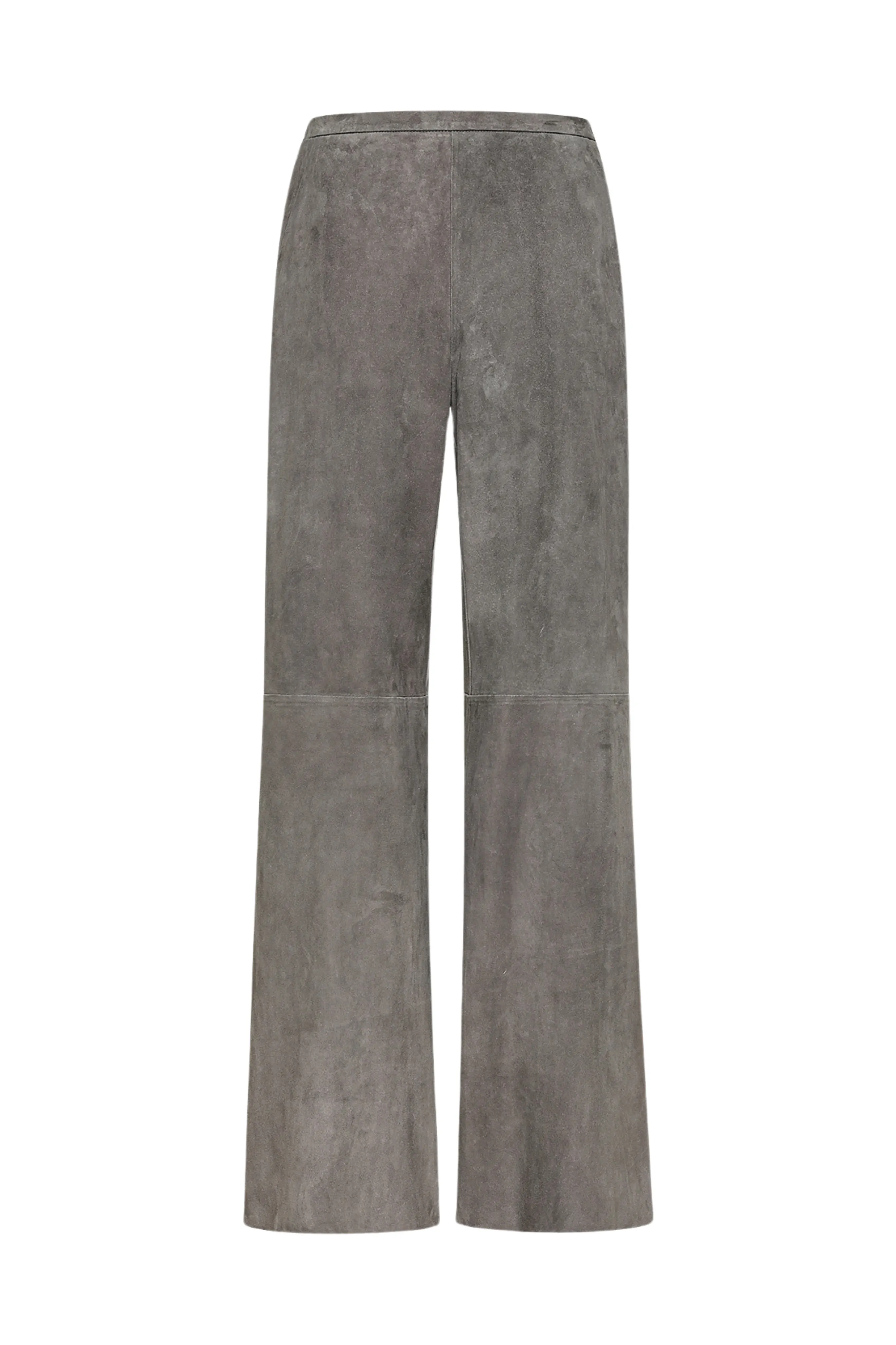 Suede High Waist Pants Loose cut