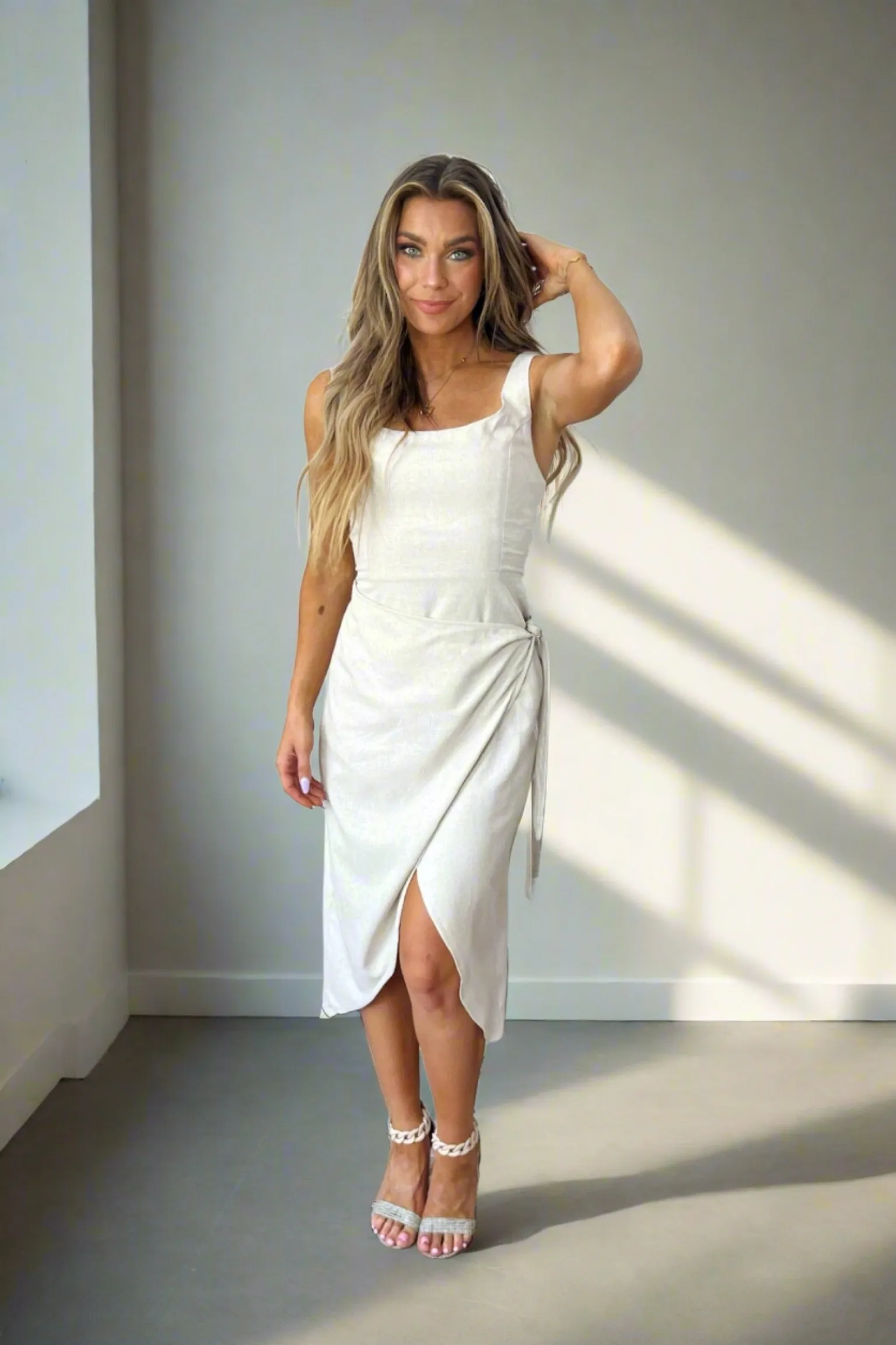 Summer Nights Linen Midi Dress Daily Confidence Timeless Soft