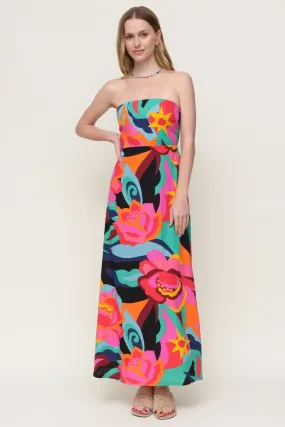 Jewel-Tone Simple Form Sunlit Maxi Dress