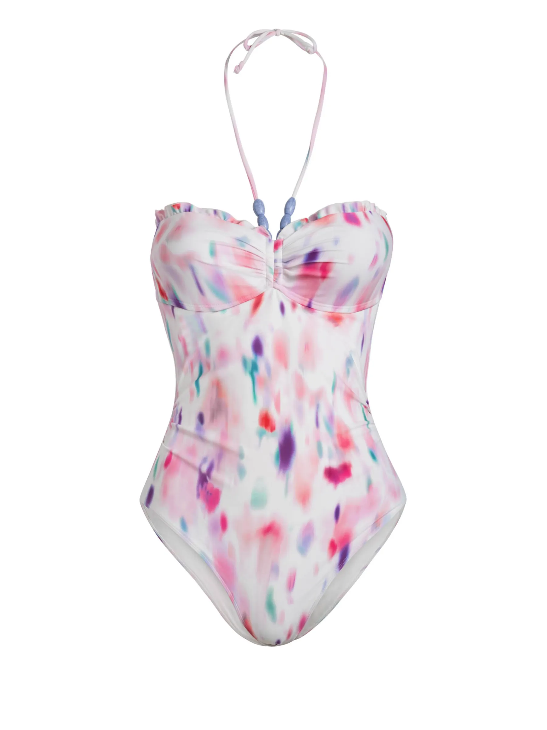 Talia One Piece In Hazy Ikat Ivory Active Swim
