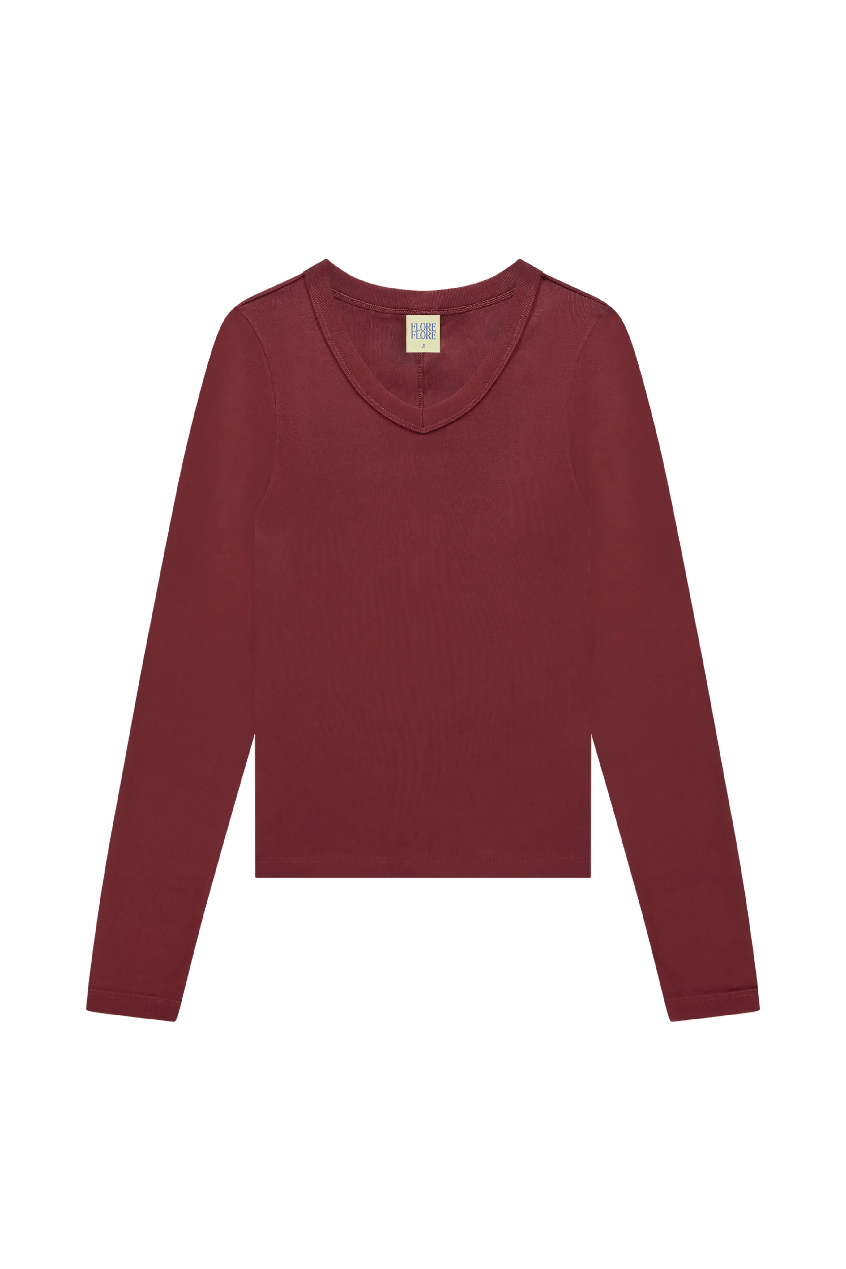 Circular Knit Technique Jill Long Sleeve Tee in Syrah