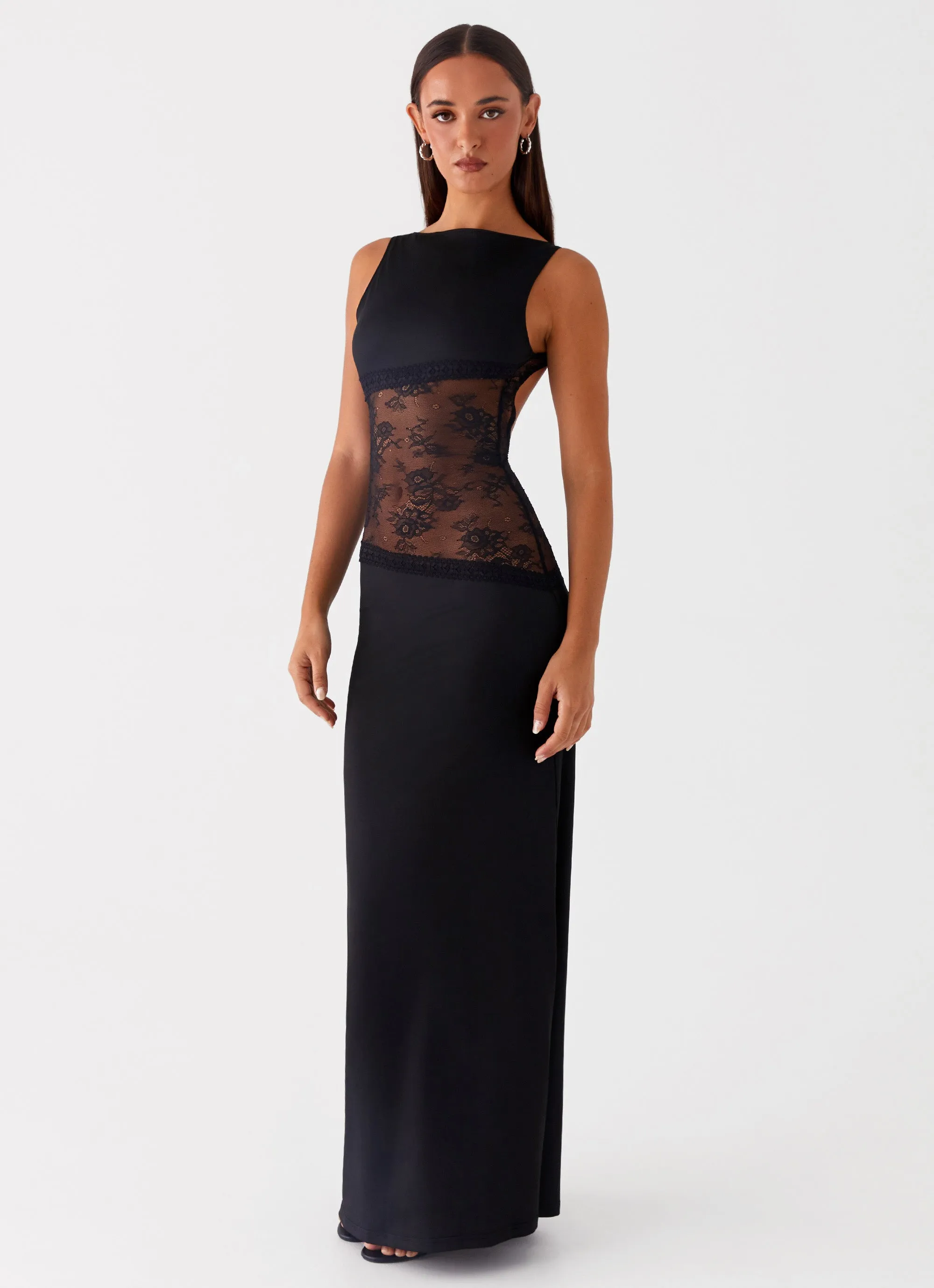 Versatile Design Simple Form Lucinda Maxi Dress - Black